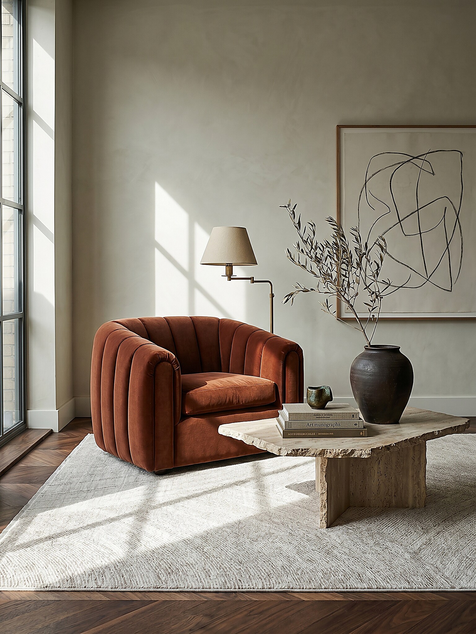 Teppich Pflegeleicht Beige 160x230 cm - SCRIVIA | Kadima Design 