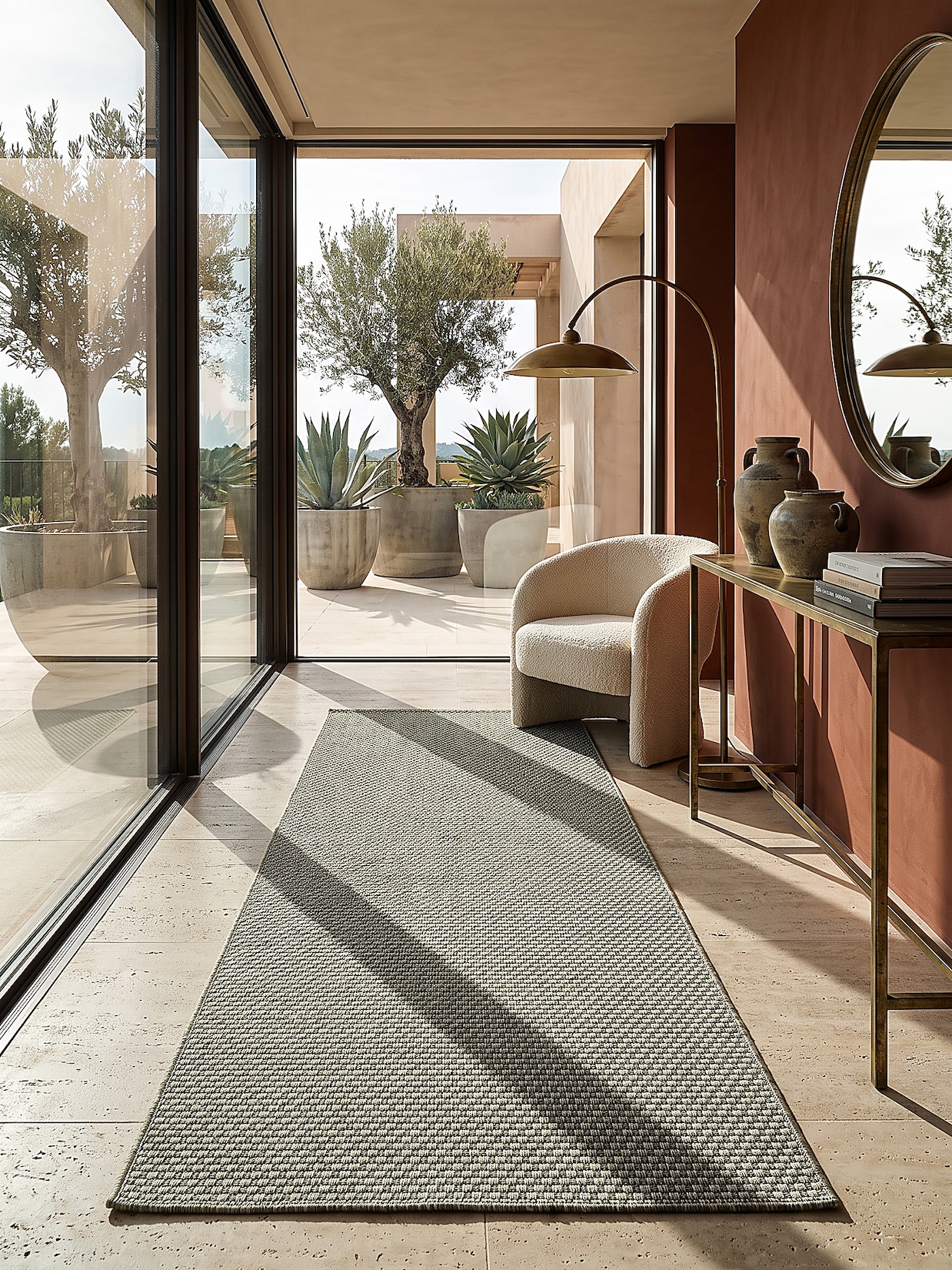 Läufer Pflegeleicht Grün 80x250 cm - BROYE Kadima Design