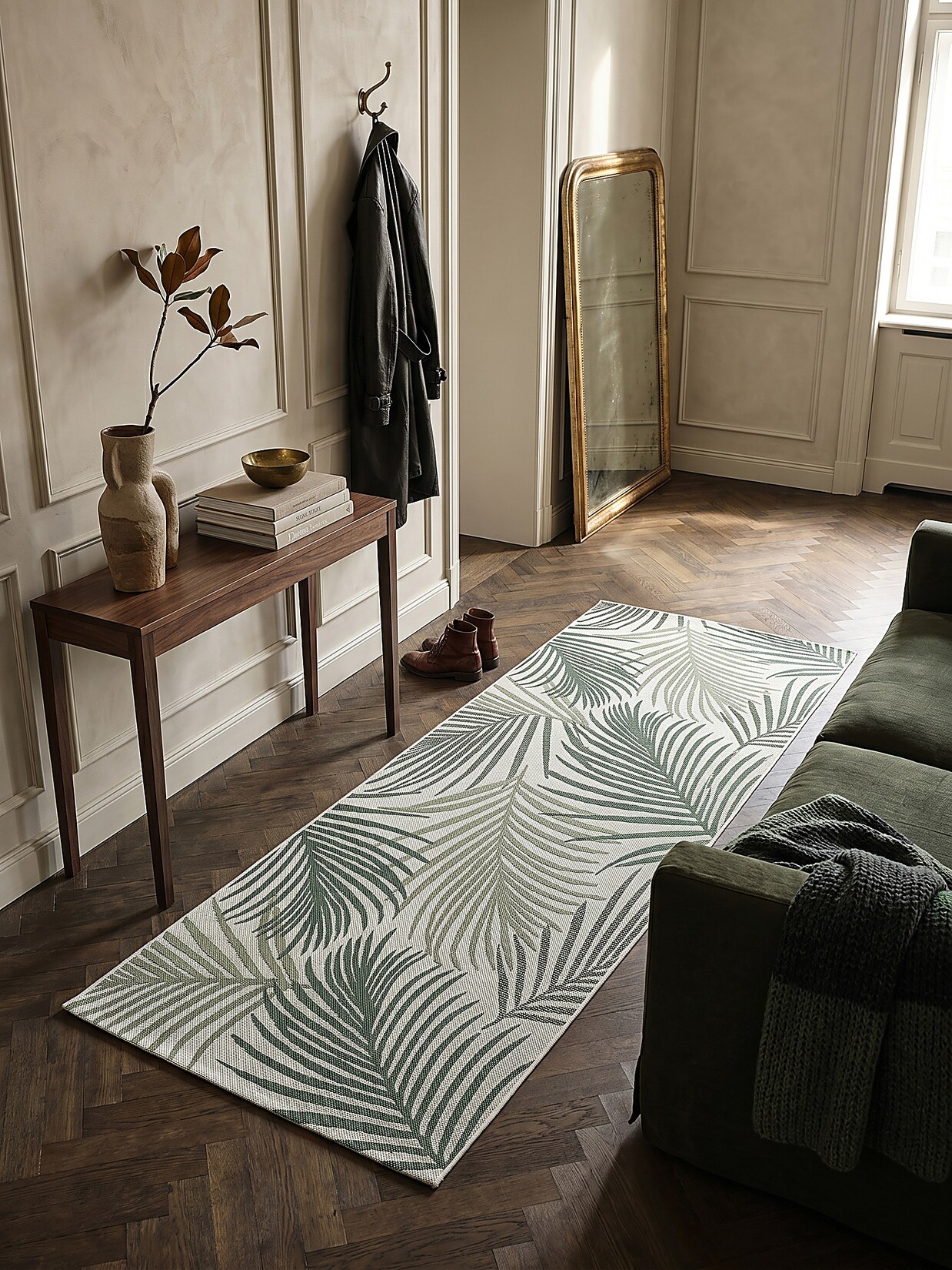 Läufer Pflegeleicht Grün 80x150 cm - BORNO Kadima Design