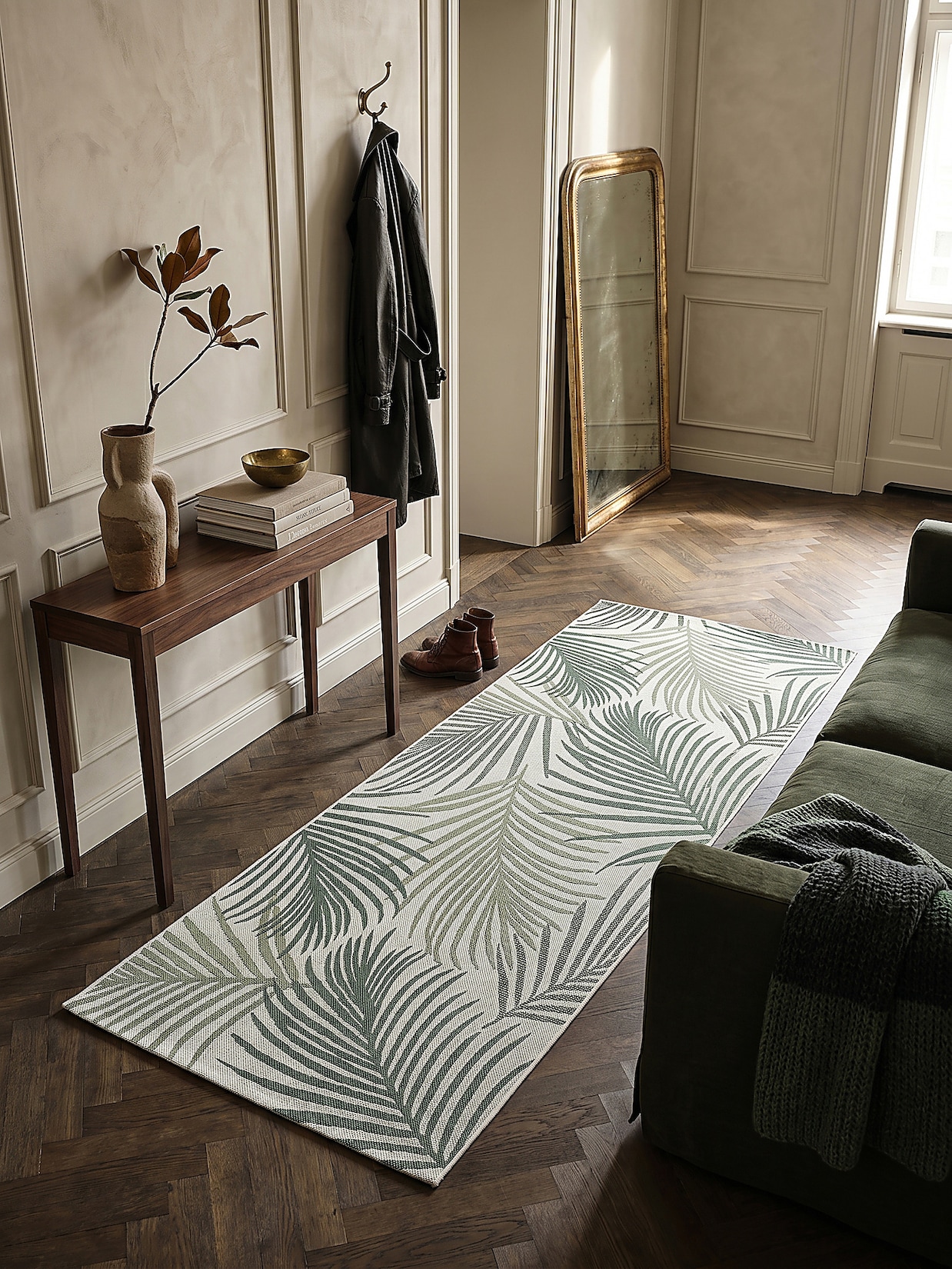 Läufer Pflegeleicht Grün 80x200 cm - BORNO Kadima Design