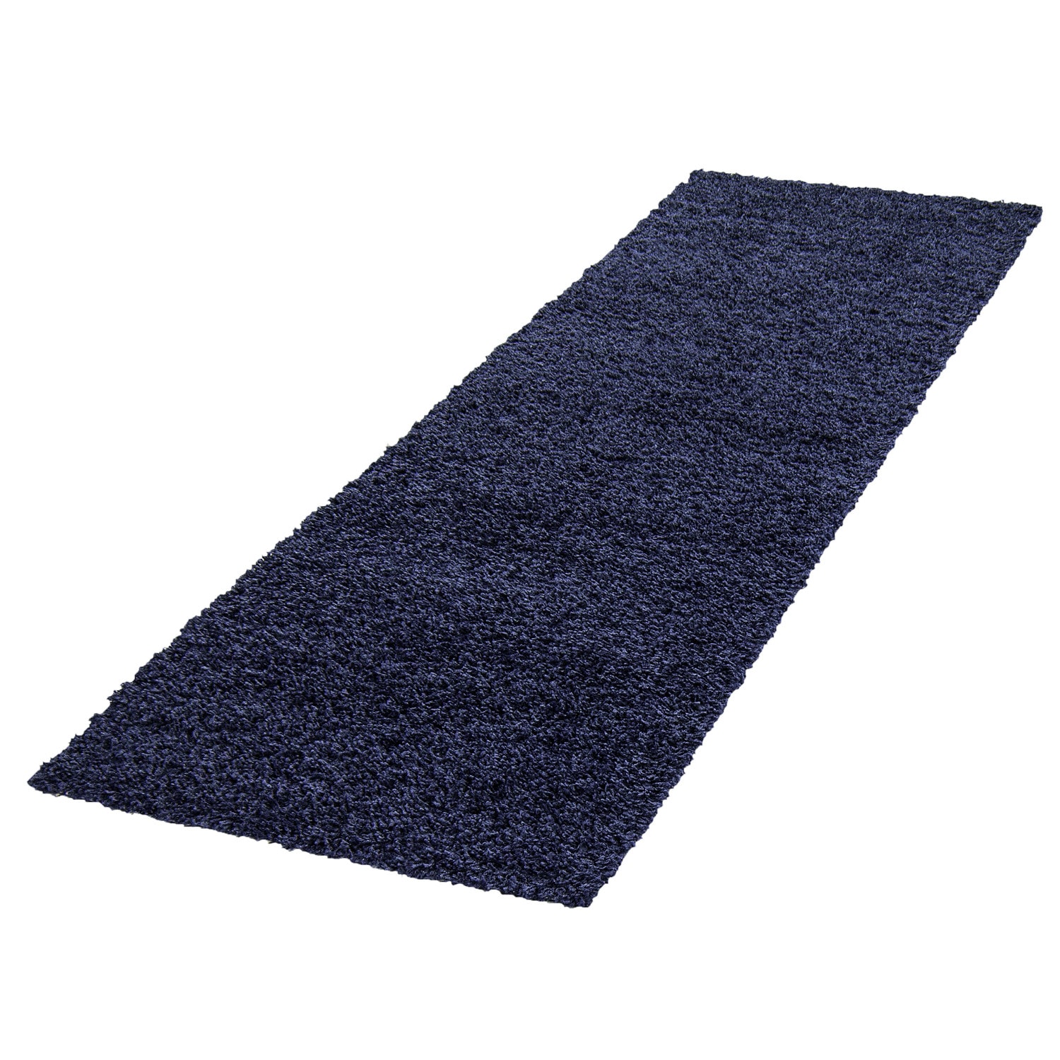 Hochflorteppich RHEIN, einfarbig, Marineblau, 80 x 250 cm