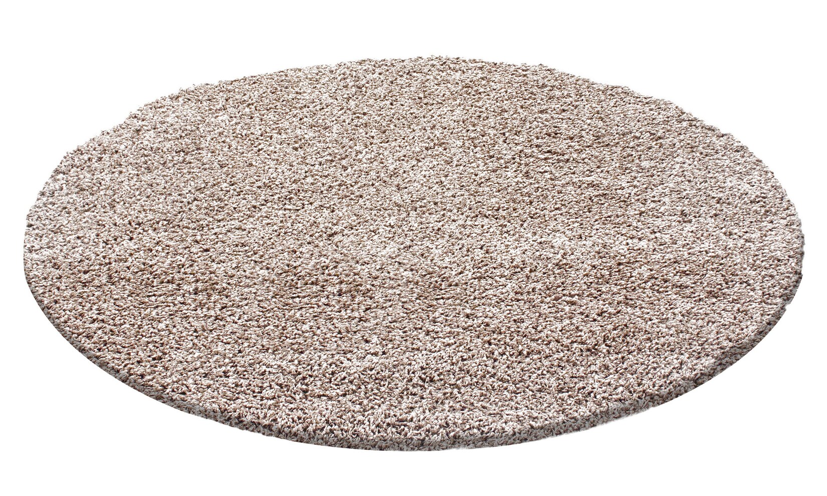 Hochflorteppich RHEIN, einfarbig, Beige, Ø 80 cm