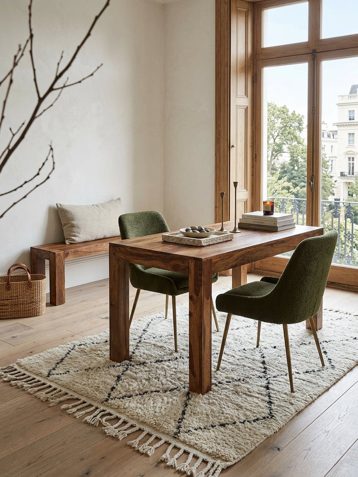 Esstisch Massivholz Rechteckig Zeitlos MUMBAI, Dunkelbraun 60x120x76 cm