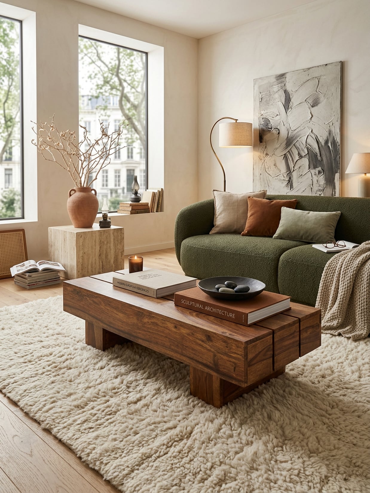 Couchtisch aus Massivholz – Landhausstil für das Wohnzimmer, Dunkelbraun 120x45x30 cm