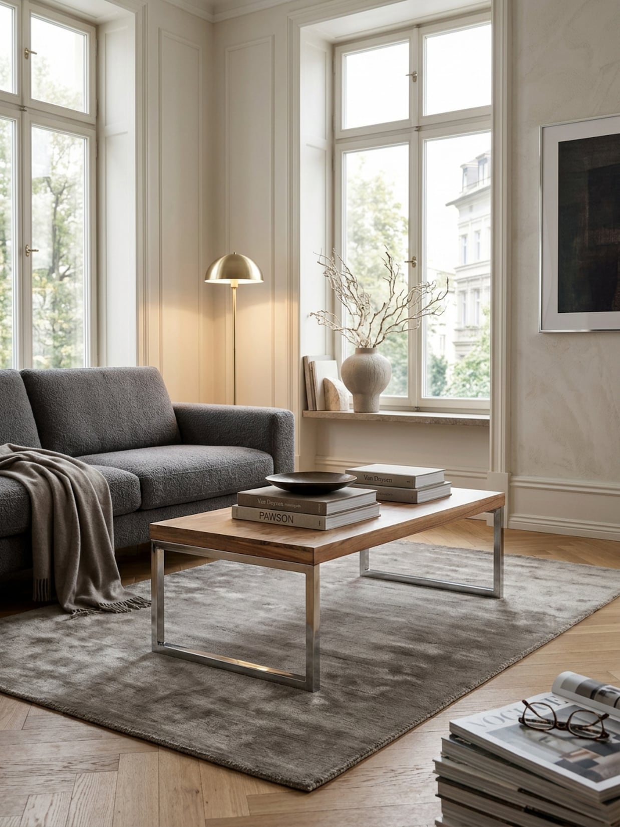 Couchtisch GUNA im Landhaus-Stil aus massivem Holz mit Designmerkmalen, Akazie 60x120x40 cm