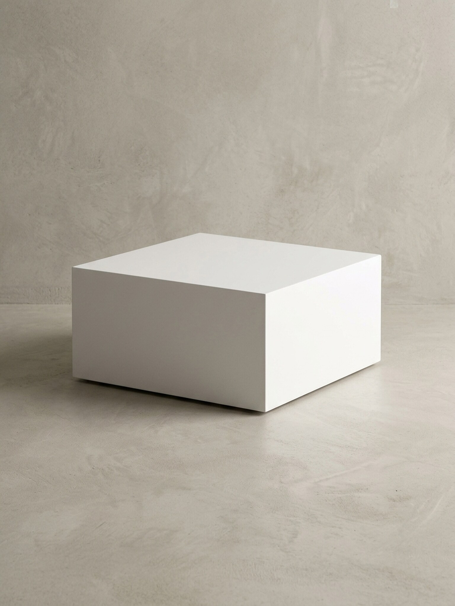 Couchtisch Wei&szlig; Hochglanz Quadratisch 60x60x30cm MDF W&uuml;rfelform 