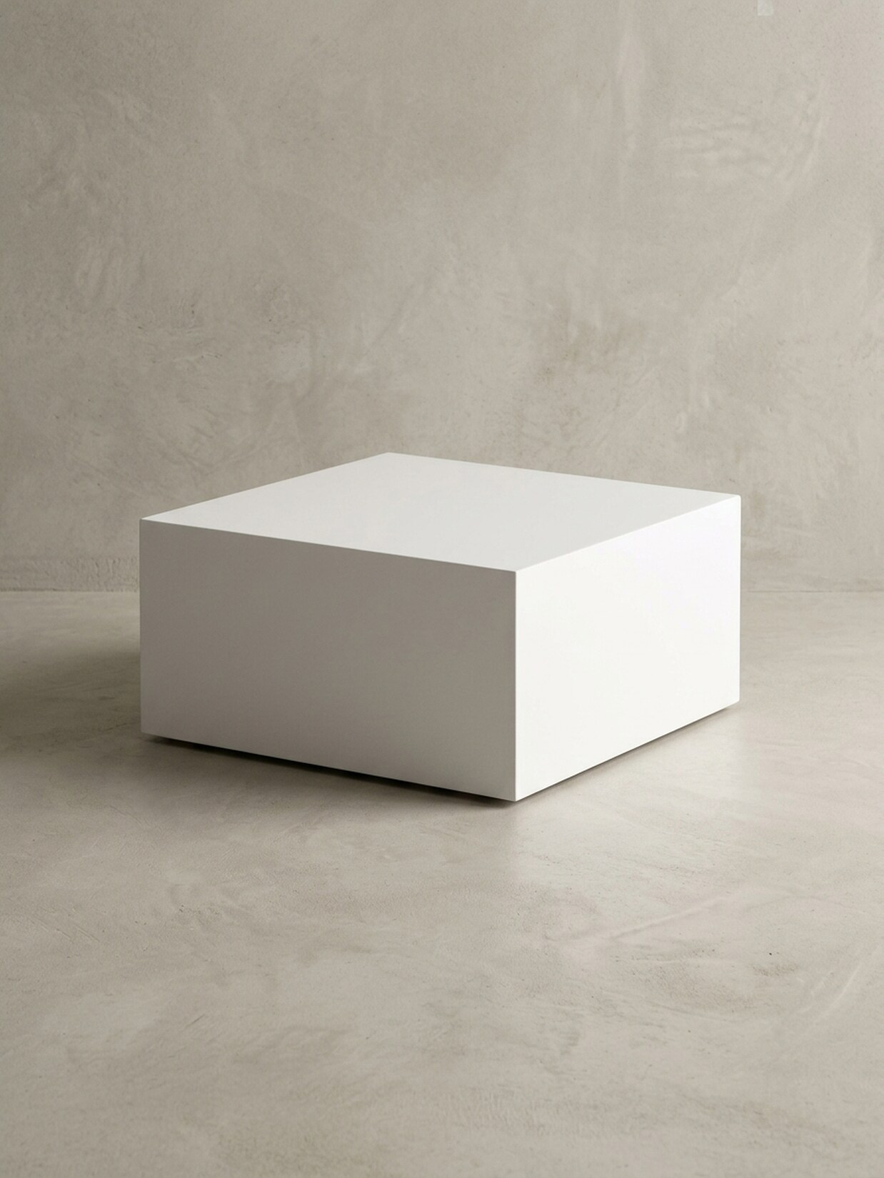 Couchtisch Weiß Hochglanz Quadratisch 60x60x30cm MDF Würfelform