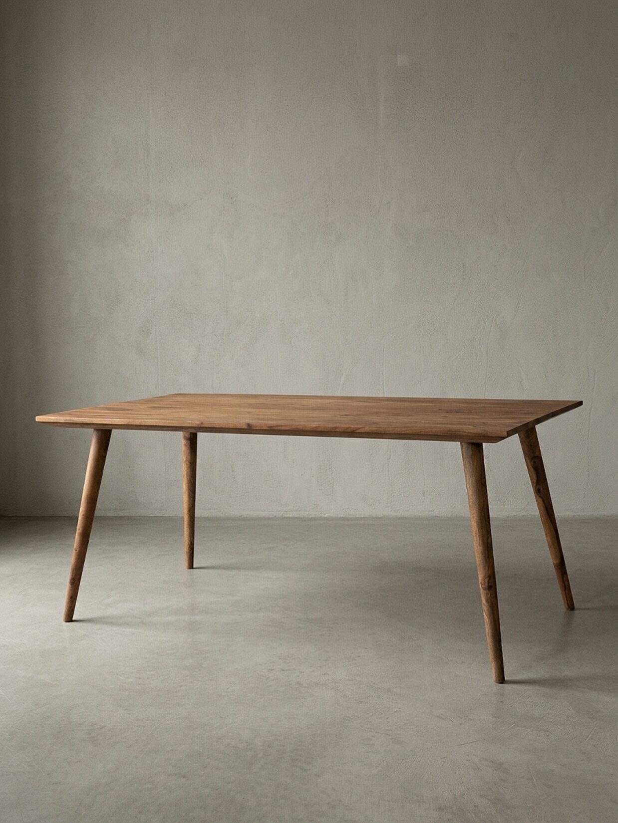 Esstisch Massivholz Rechteckig Rustikal Landhausstil REPA, Dunkelbraun 80x180x76 cm