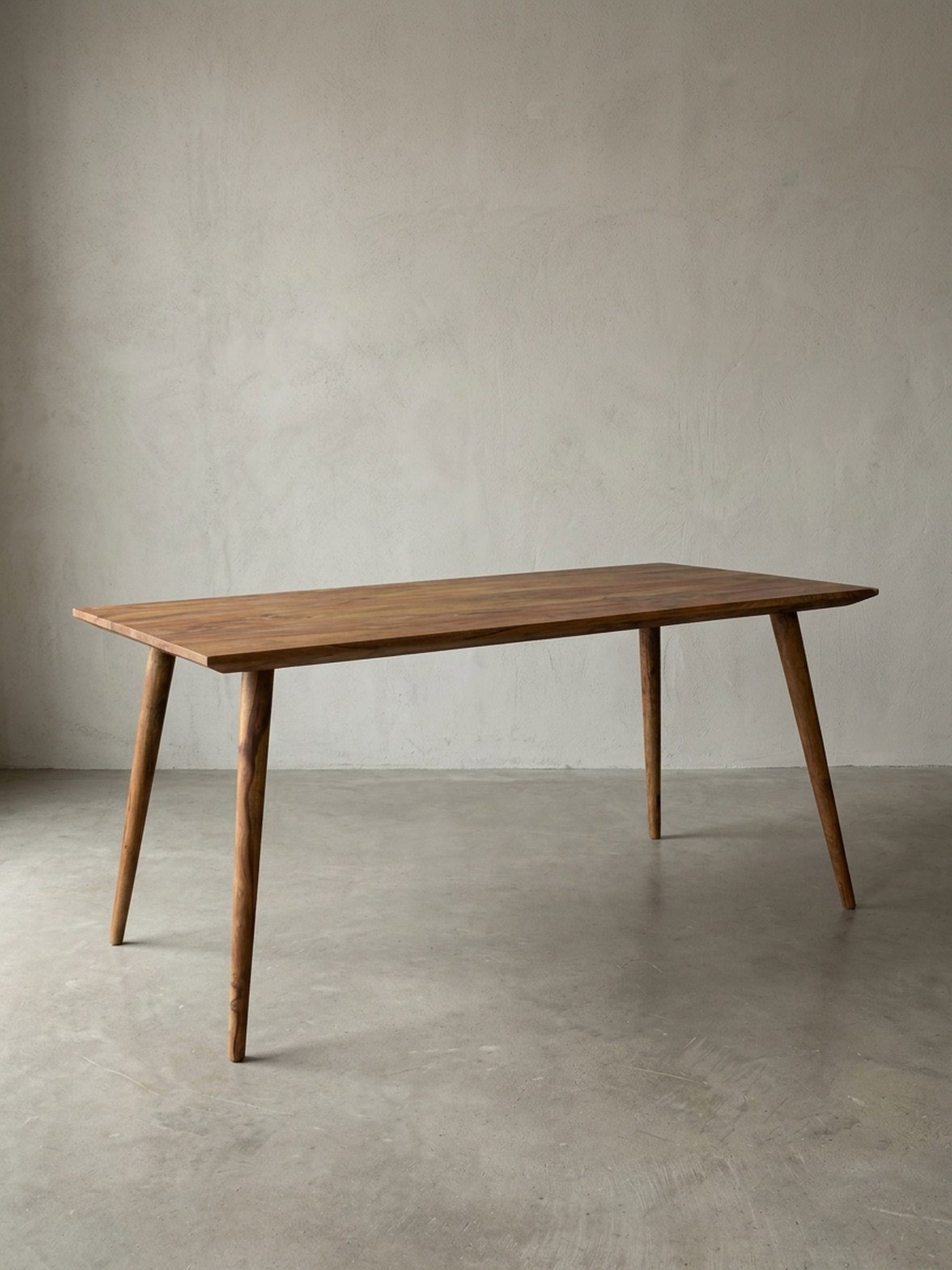 Esstisch Massivholz Rechteckig Rustikal Landhausstil REPA, Dunkelbraun 80x160x76 cm 