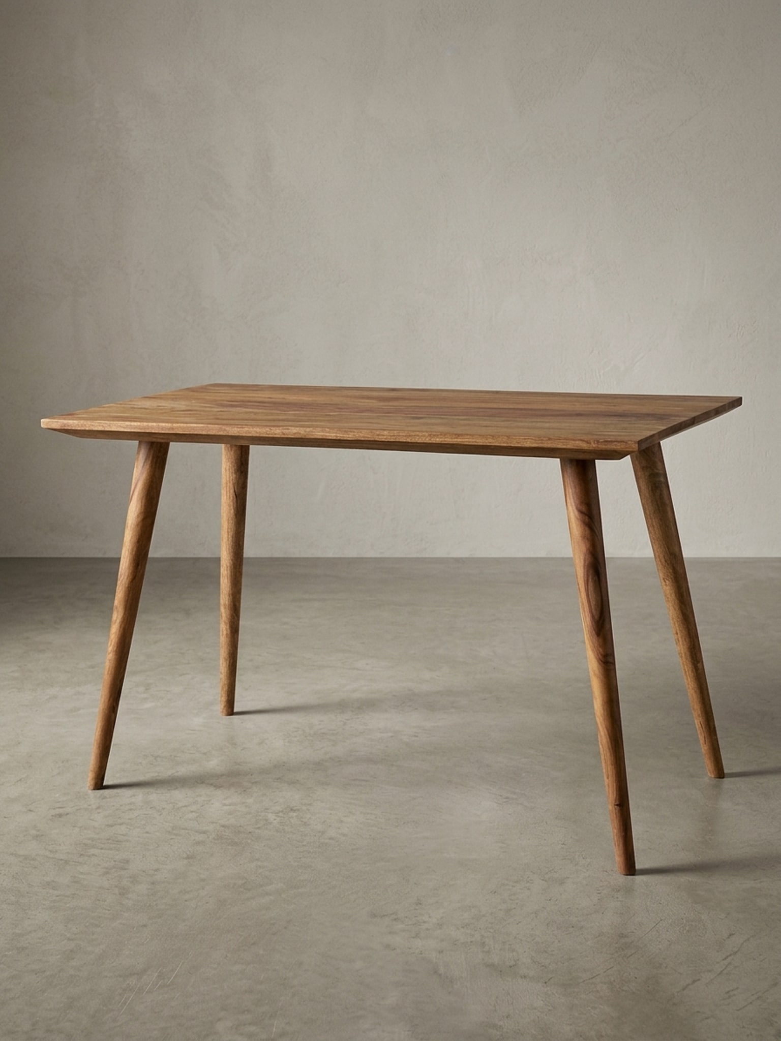 Esstisch Massivholz Rechteckig Rustikal Landhausstil REPA, Dunkelbraun 60x120x76 cm 