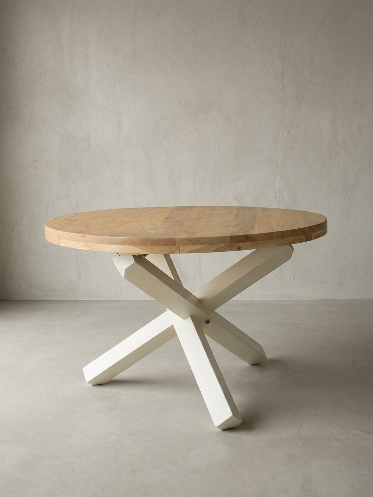 Esstisch Rund Massivholz Landhausstil BOHA, Akazie 120x120x75 cm