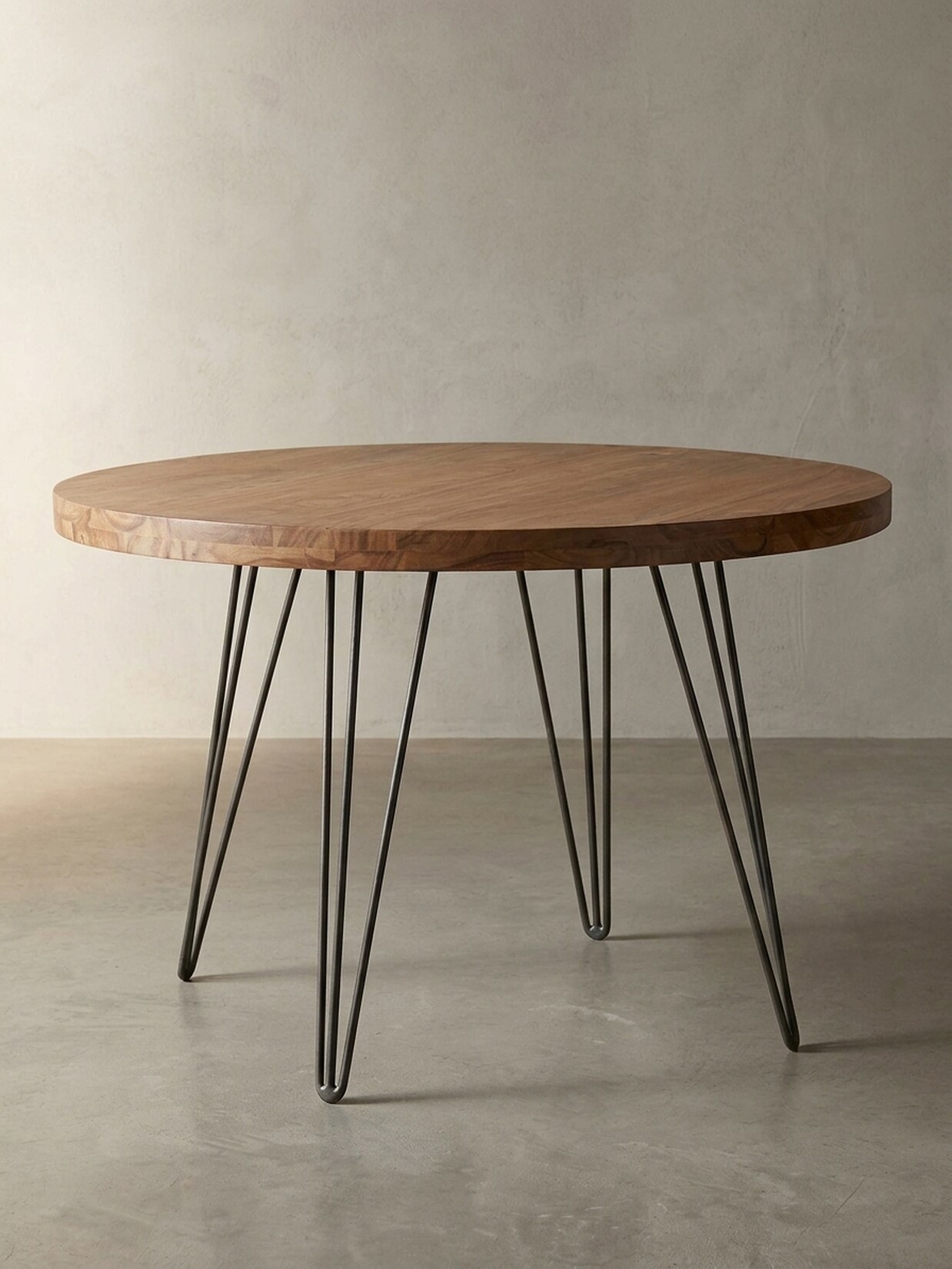 Esszimmertisch – Rund Ø120x78 cm Massivholz Braun Landhaus