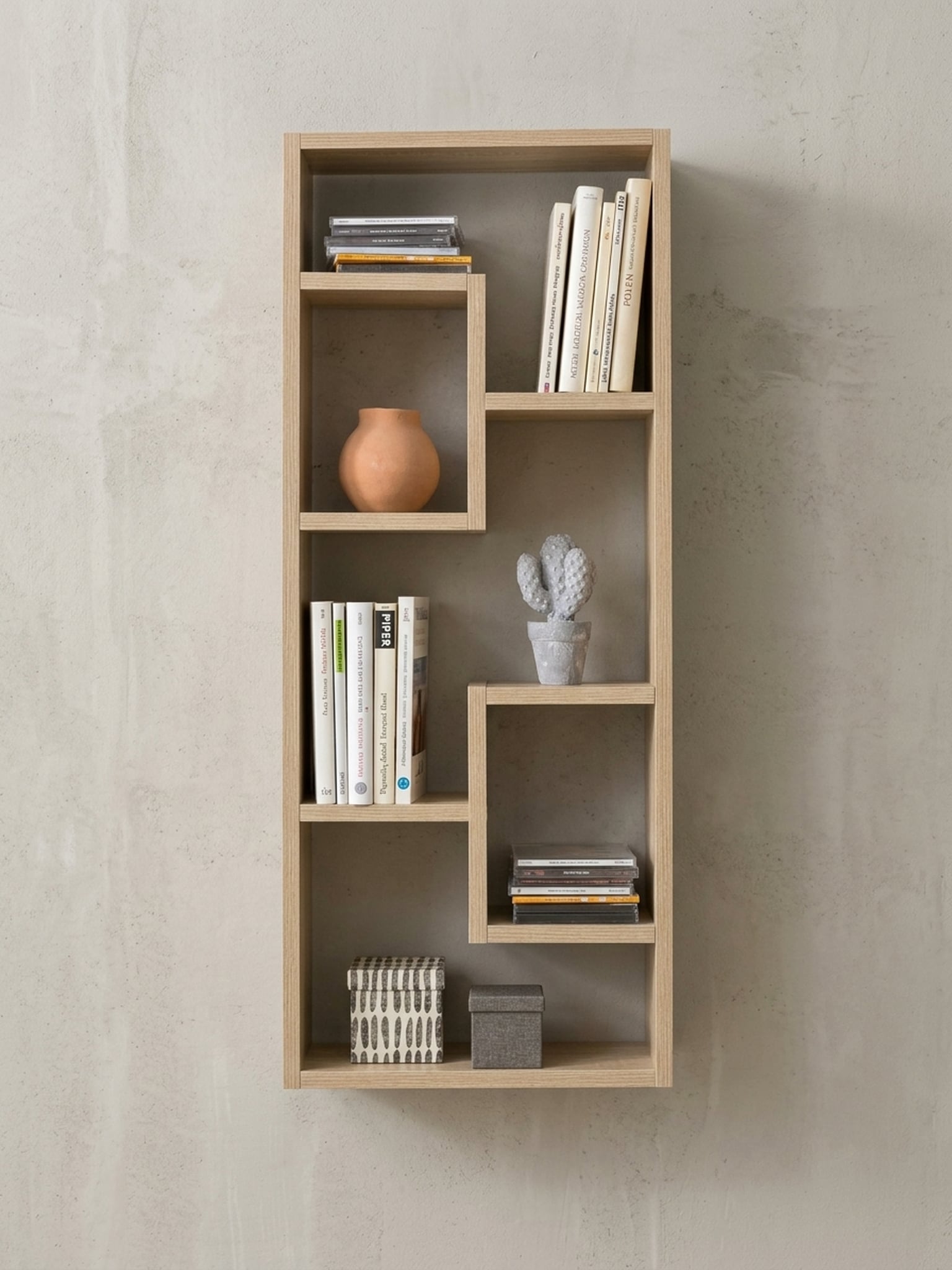 Wandregal Holz Freischwebend Modern, Sonoma 36x15x90 cm 