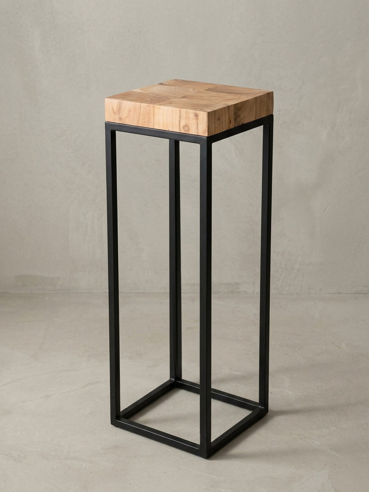 Beistelltisch – Akazie Metall Natur 30x97x30 cm