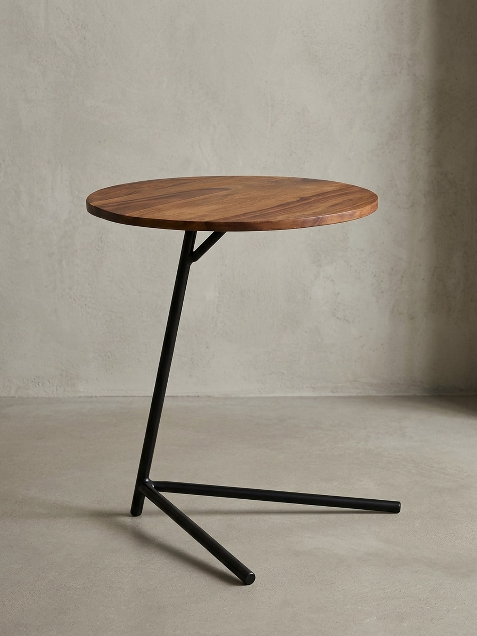 Beistelltisch &ndash; Massivholz Metall 40x46x40 cm Industrial 