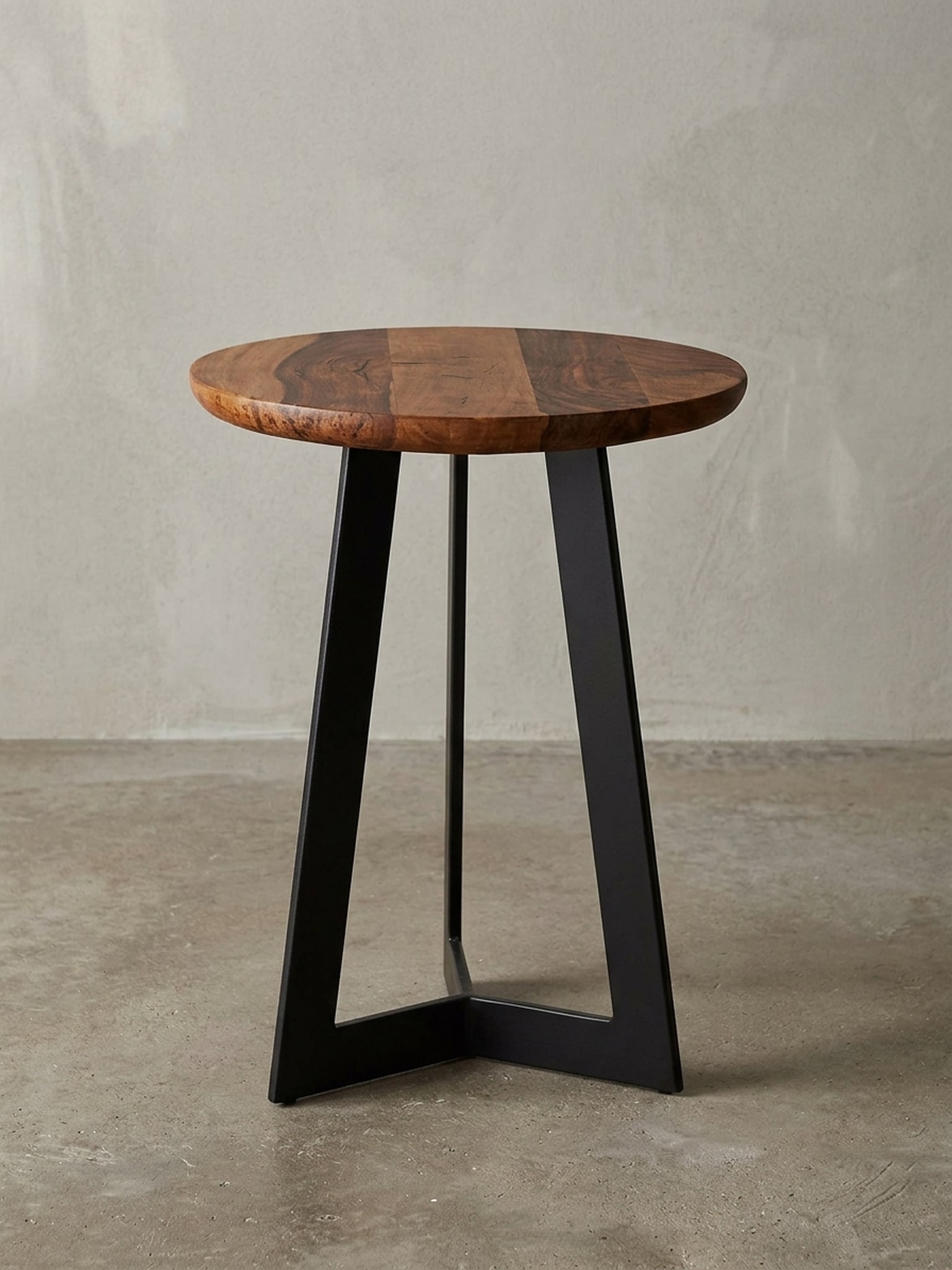 Beistelltisch &ndash; Massivholz Metall 35x45x35 cm Industrial 