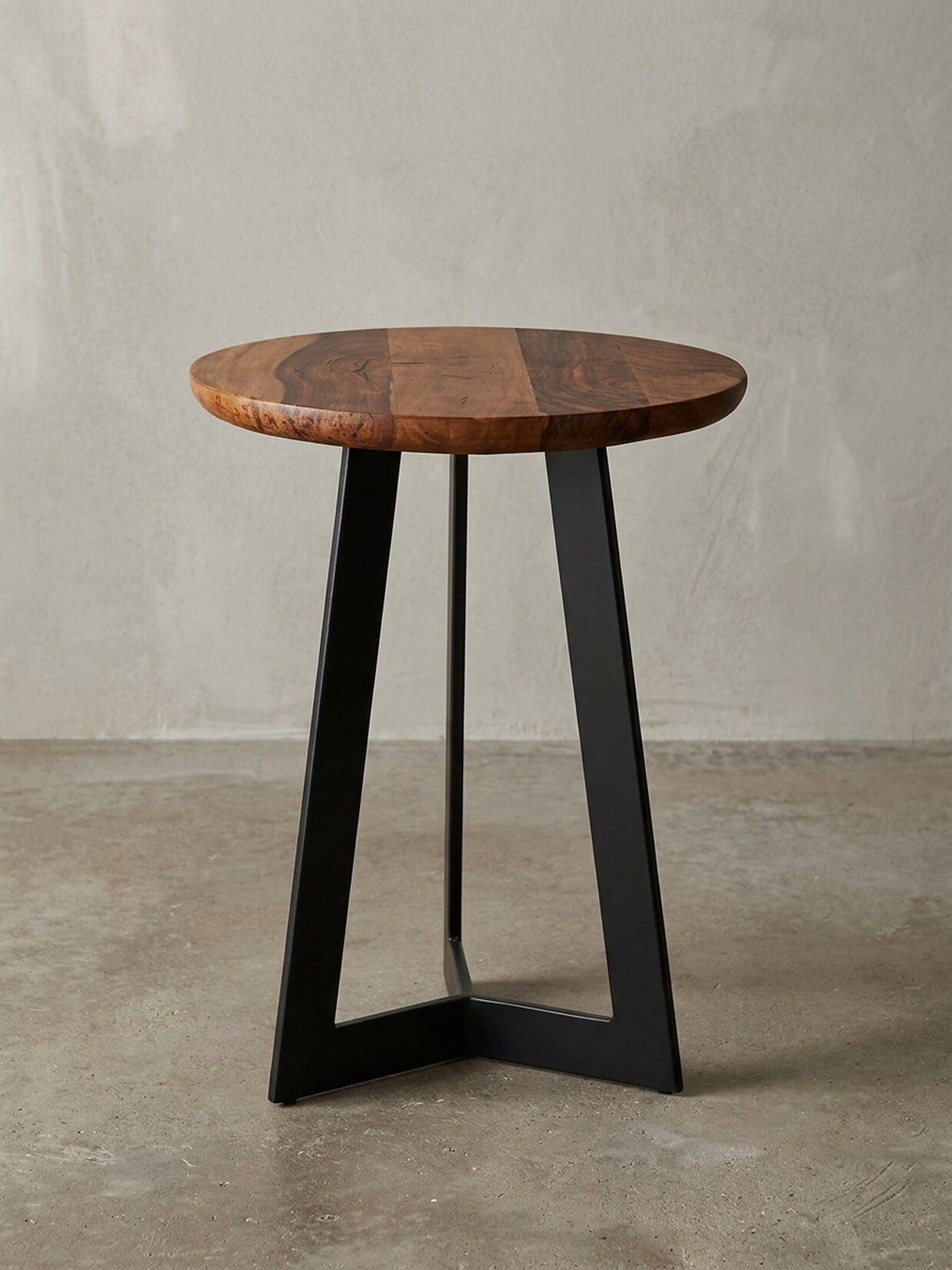Beistelltisch – Massivholz Metall 35x45x35 cm Industrial