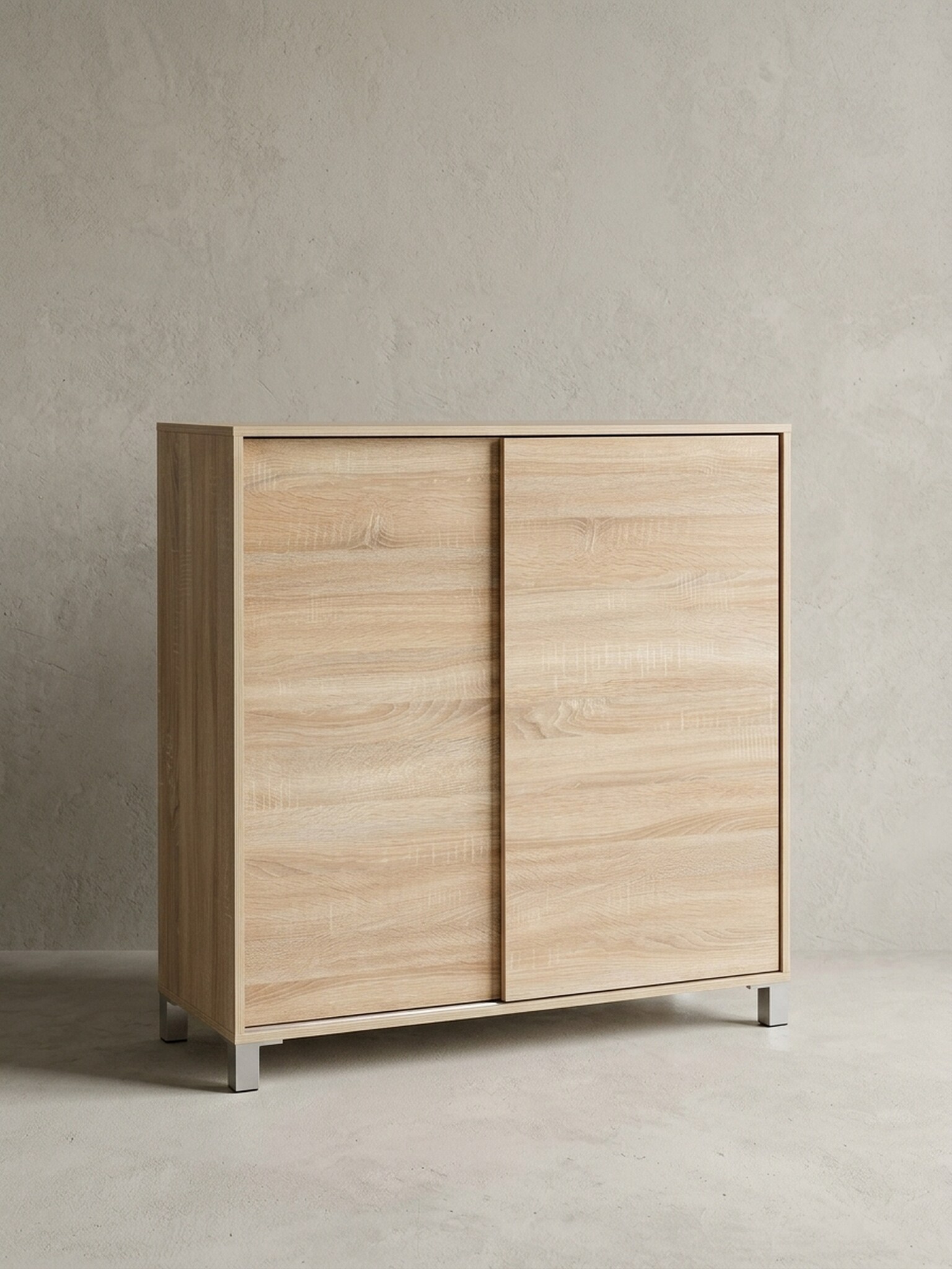 Schuhschrank Holz f&uuml;r 20 Paar Schuhe mit Ablage, Sonoma 100x38x108 cm 