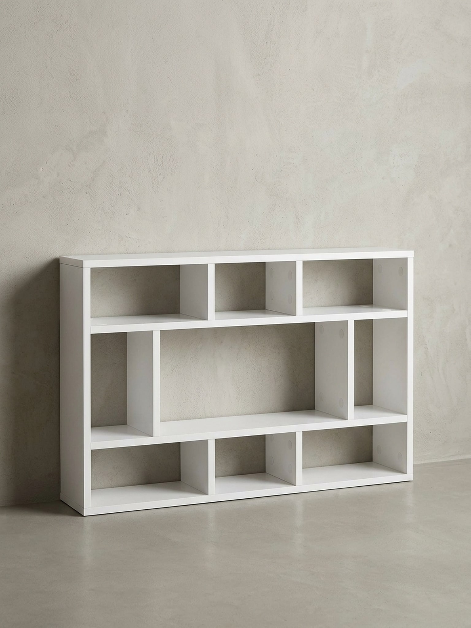 Wandregal Holz Freischwebend Modern, Wei&szlig; 75x16x51 cm 