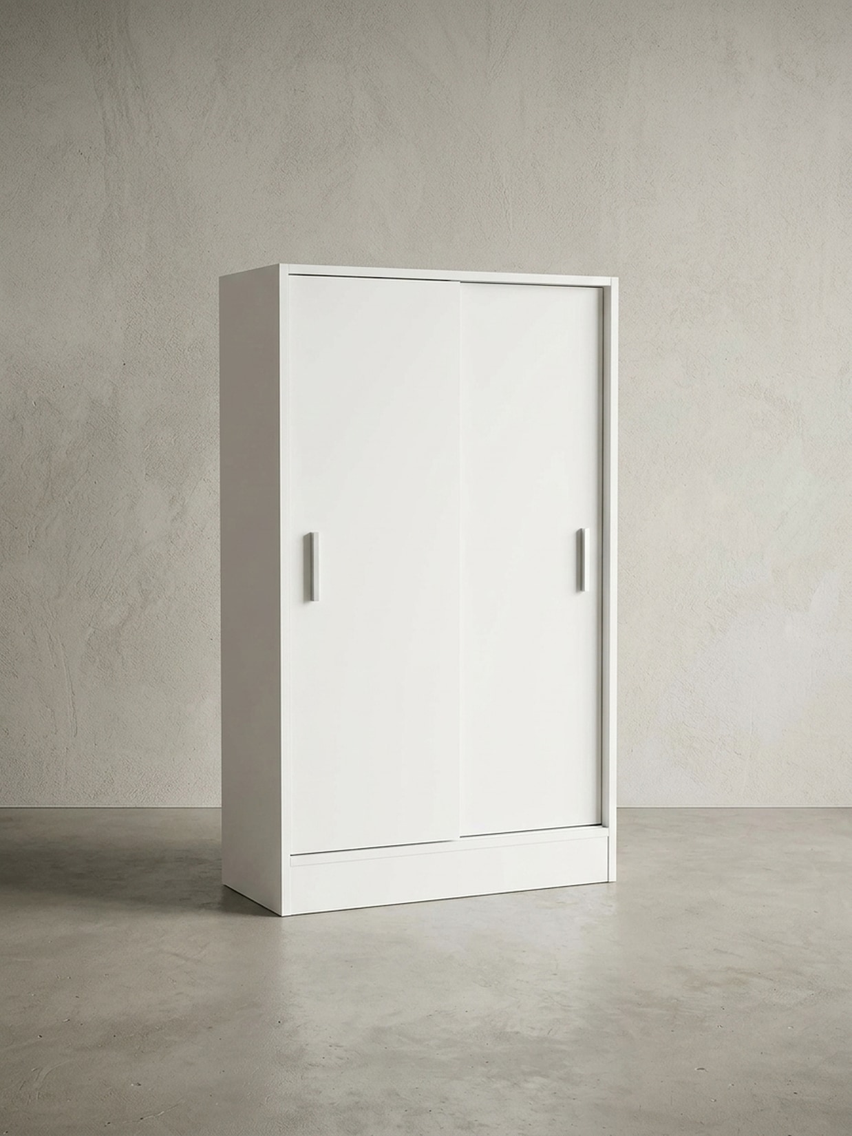 Aktenschrank – Weiß, 60x107,5x28,5 cm, Holz, schmal, Stauraum für Büro & Flur
