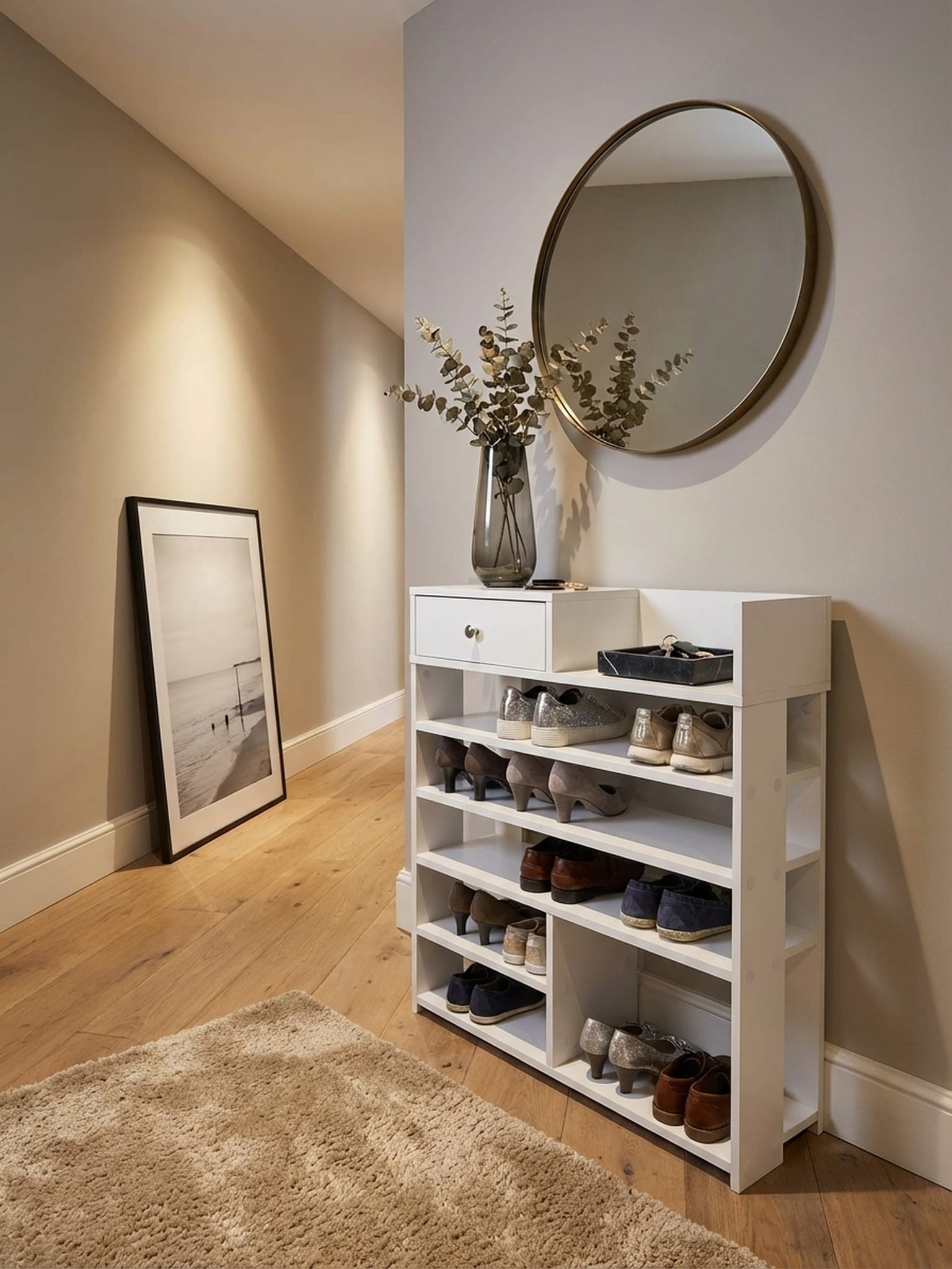 Schuhregal – Weiß, 75x92,5x24 cm, hoch, 7 Fächer, mit Schublade bei Marktkauf online bestellen