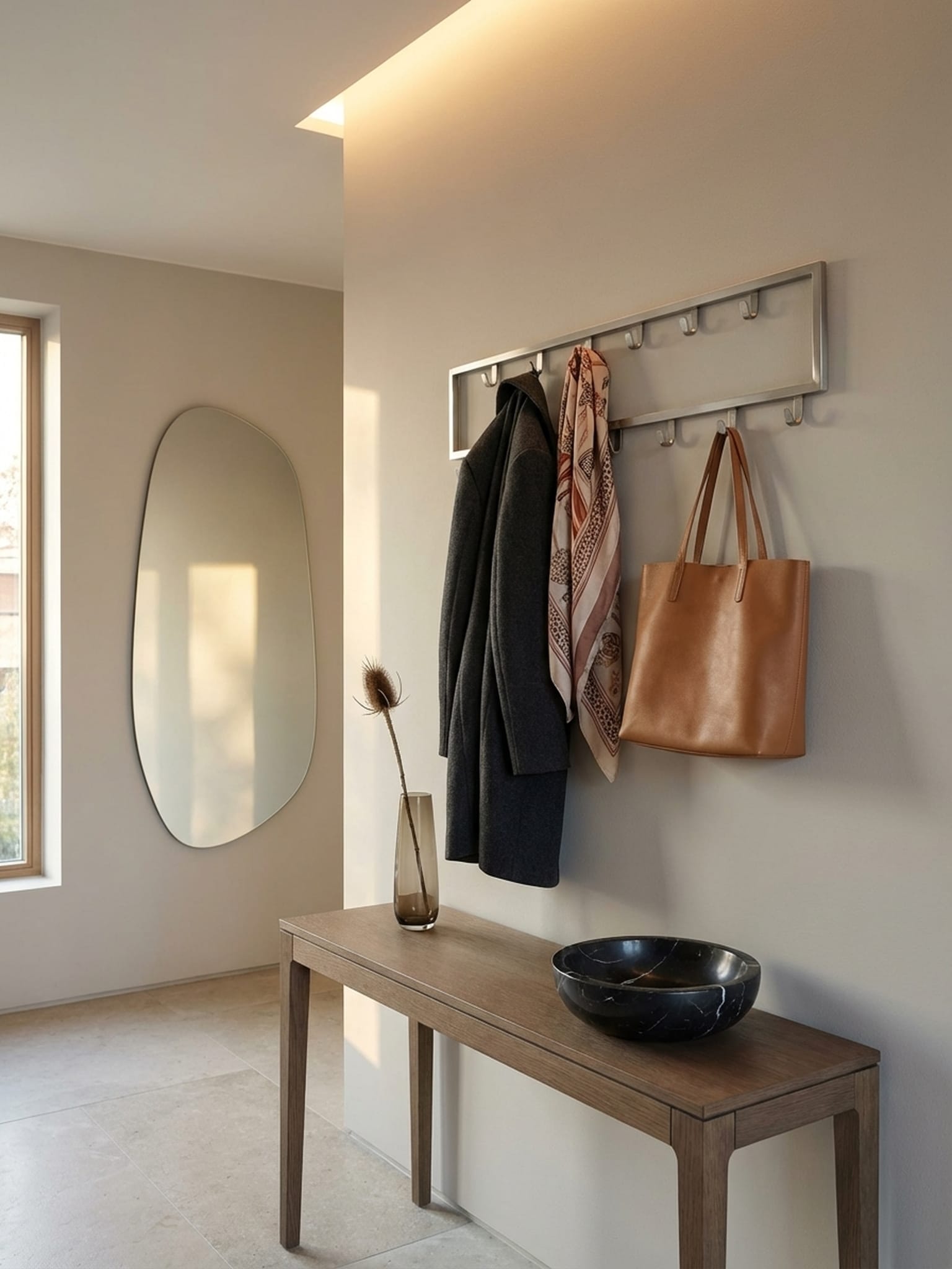 Wandgarderobe Metall Silber Modern 80x20x4 cm 