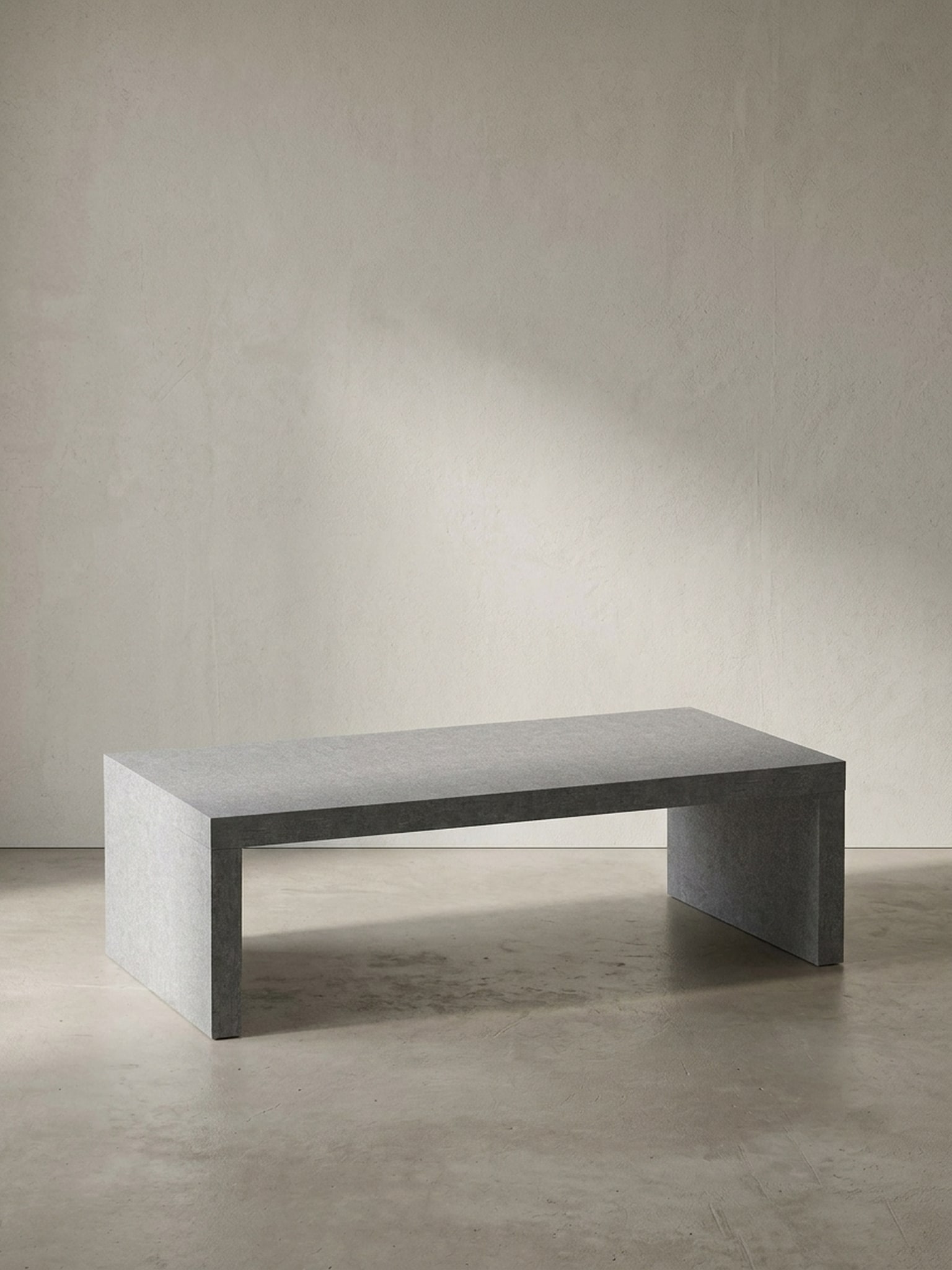 Couchtisch in Beton-Optik, zeitloses Design, rechteckig, schlicht, Grau 110x55x35 cm 