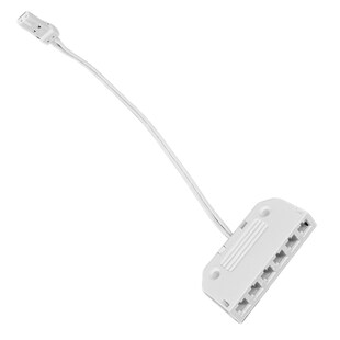 6-Fach-Verteiler für bestehende Leuchten-Sets, weiss, 10cm Kabellänge 