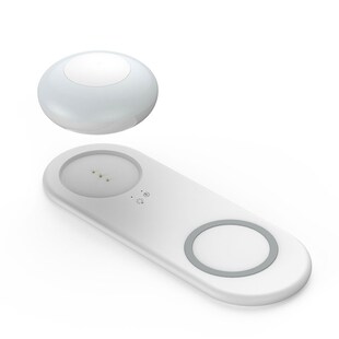 kalb | Smartphone Induktionsladegerät mit abnehmbarer magnetischer Akkuleuchte, dimmbar, Wireless Handyladegerät, Nachtlicht 