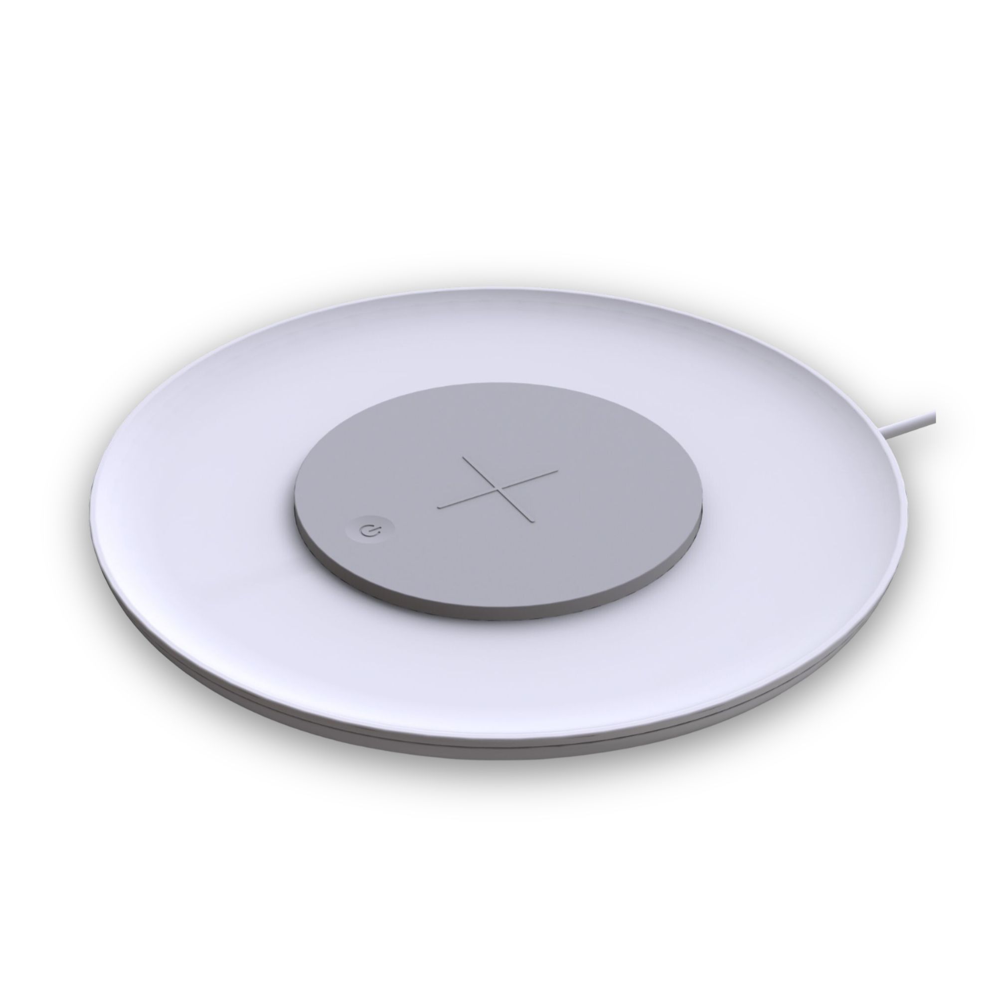 QI Tischladeger&auml;t UFO, inkl. Ambientebeleuchtung drahtlos Laden Smart  Nachtlicht dimmbar 