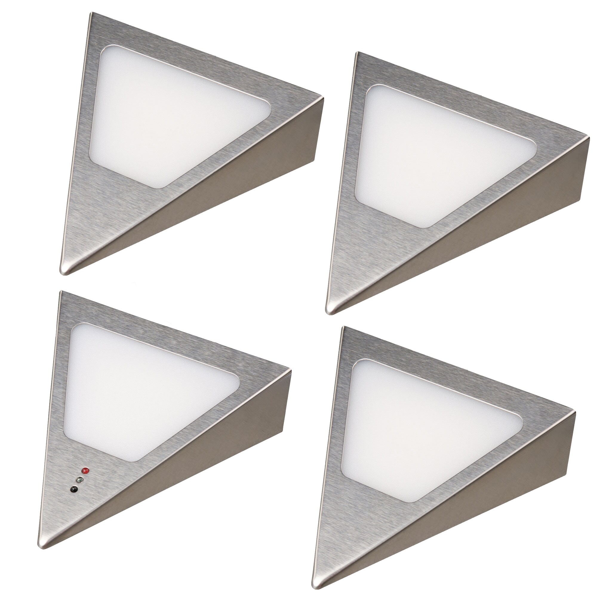 4er Set Dreiecksunterbauleuchte mit integriertem Sensor warmweiss 