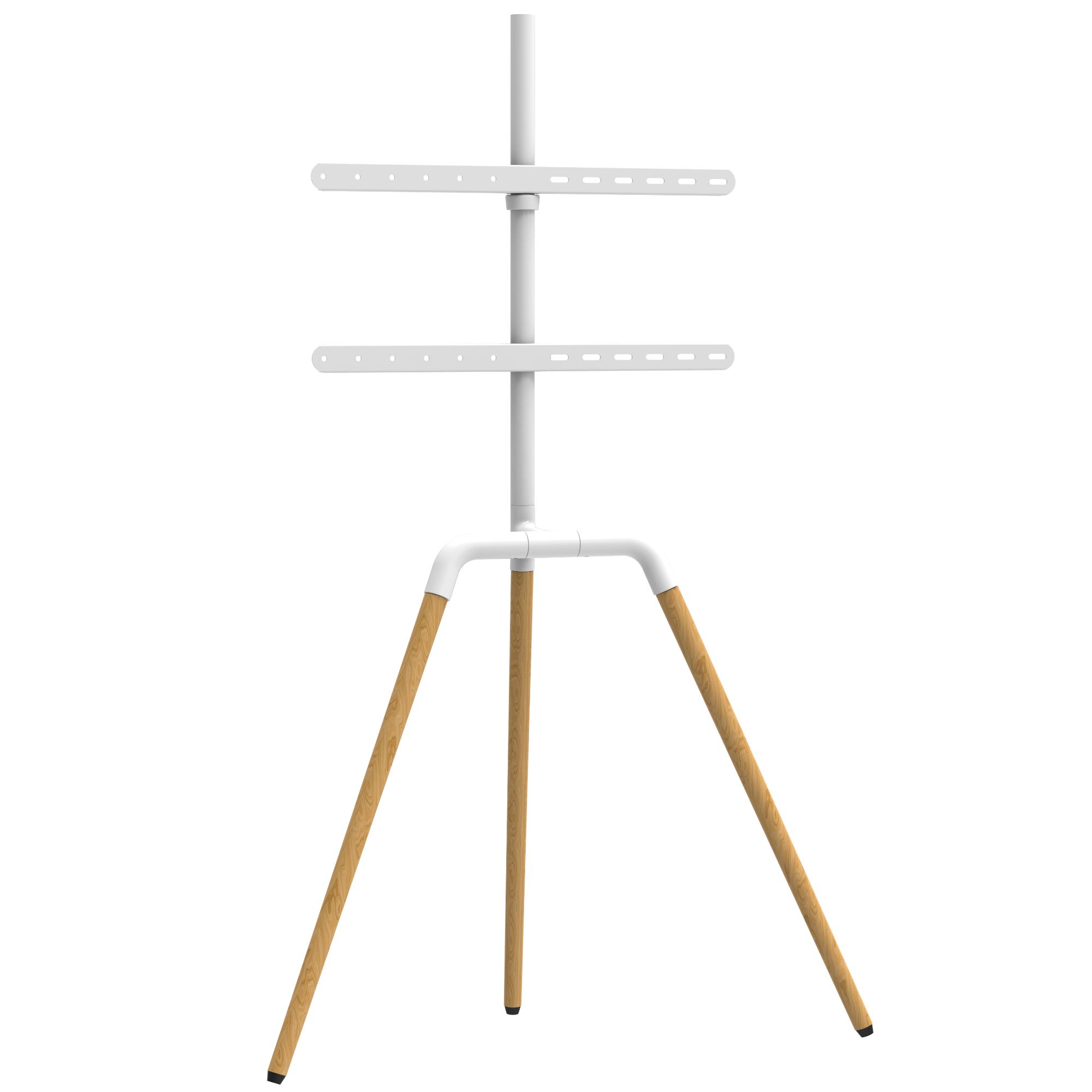 TV Standhalter Buche - VESA bis max. 600x400 f&uuml;r 45-65 Zoll max. 40kg Wei&szlig; 