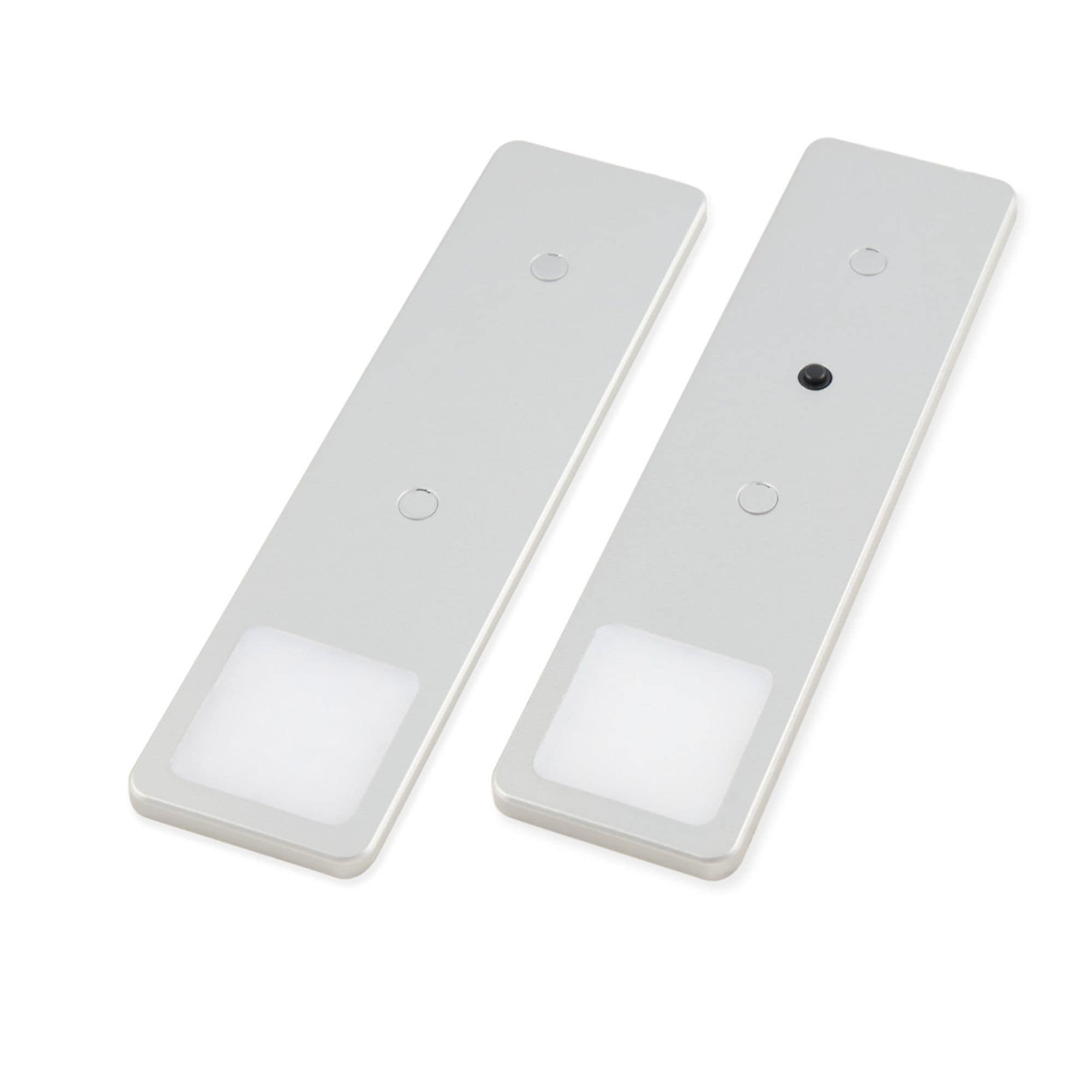 kalb | LED Unterbauleuchten SET Solid2, silbergrau mit mech. Schalter, 3W, 200cm Kabell&auml;nge, 2er Set neutralweiss 