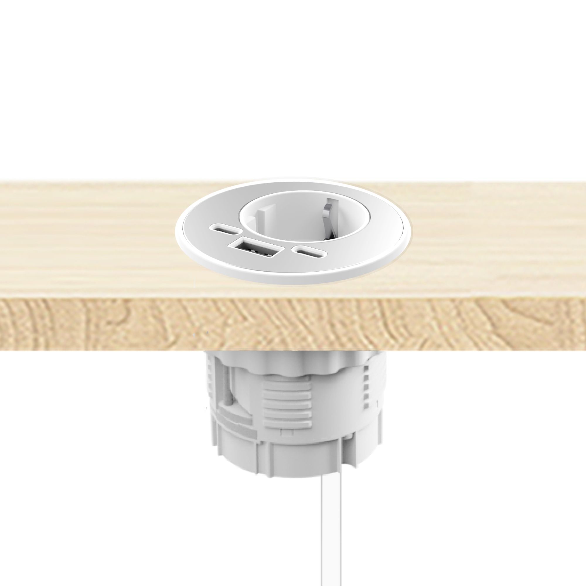 Energon; Multiporteinbau-    steckdose; 230VAC; 16A USB-Port A/C 