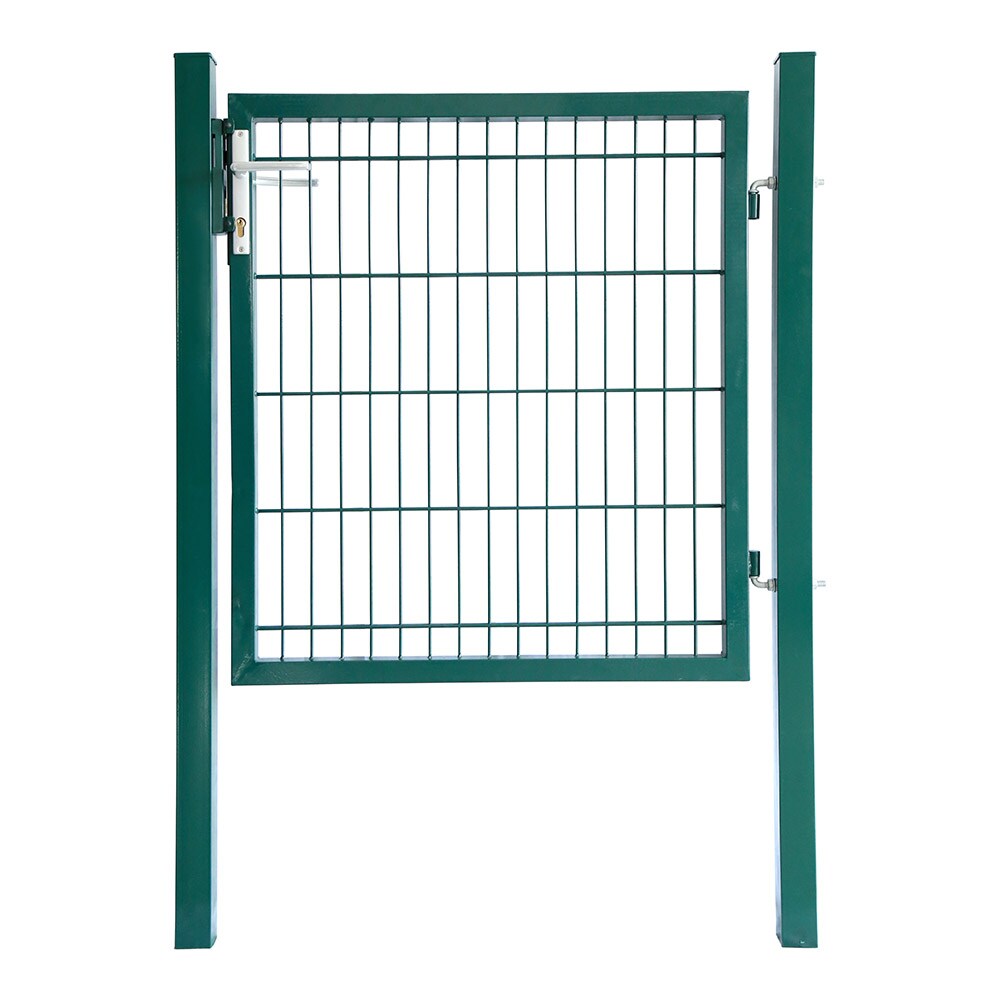 Gartentor aus verzinktem Stahl pulverbeschichtet Gr&uuml;n 