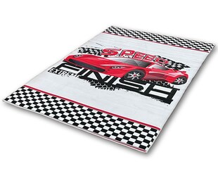 Teppich für Kinder Spielteppich 80x150 cm Läufer mit Qualitätsdruck samtweich Speed 