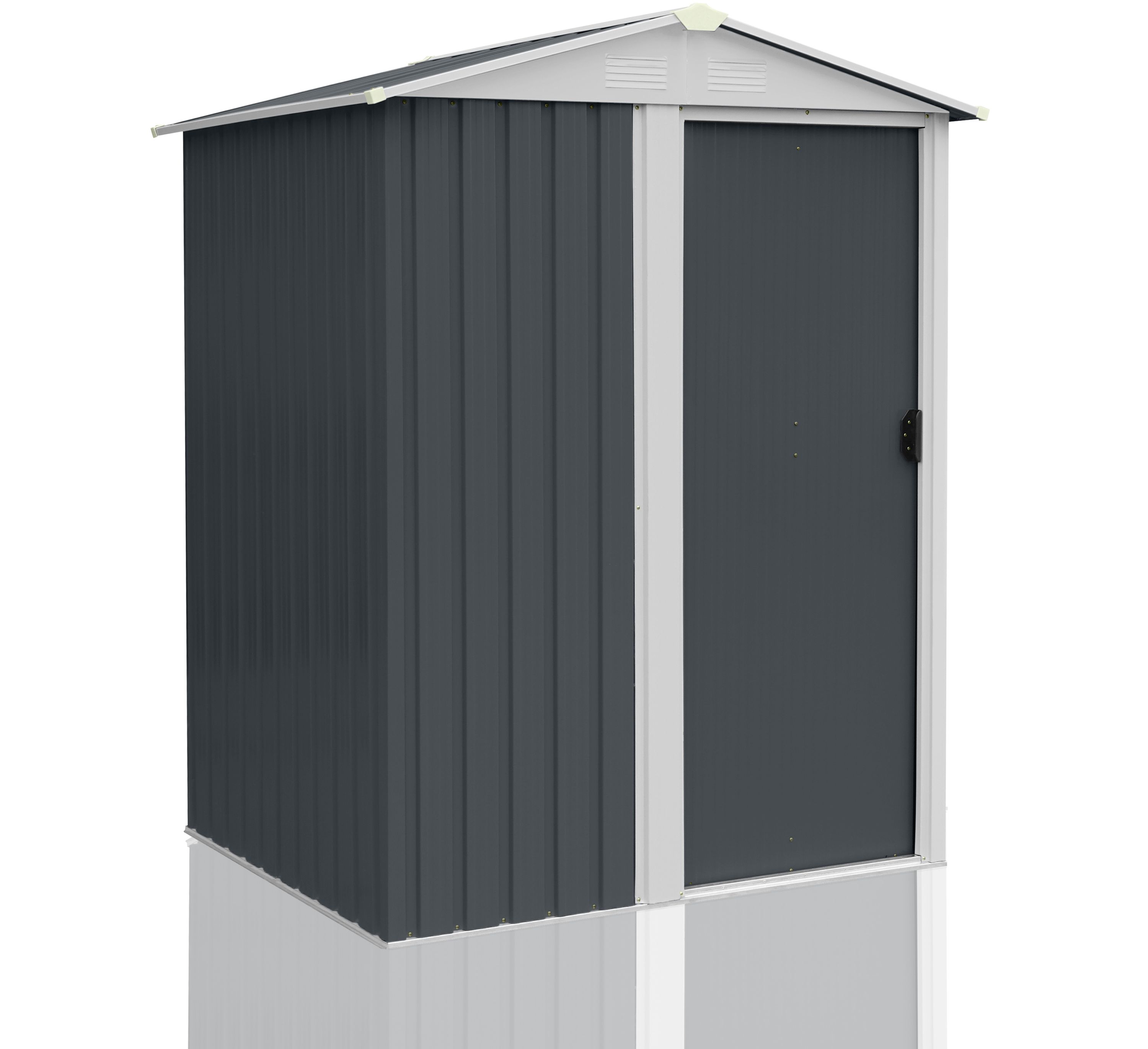 Ger&auml;teschuppen mit Schiebet&uuml;r und Bel&uuml;ftung aus Metall Ger&auml;tehaus SAFE S 