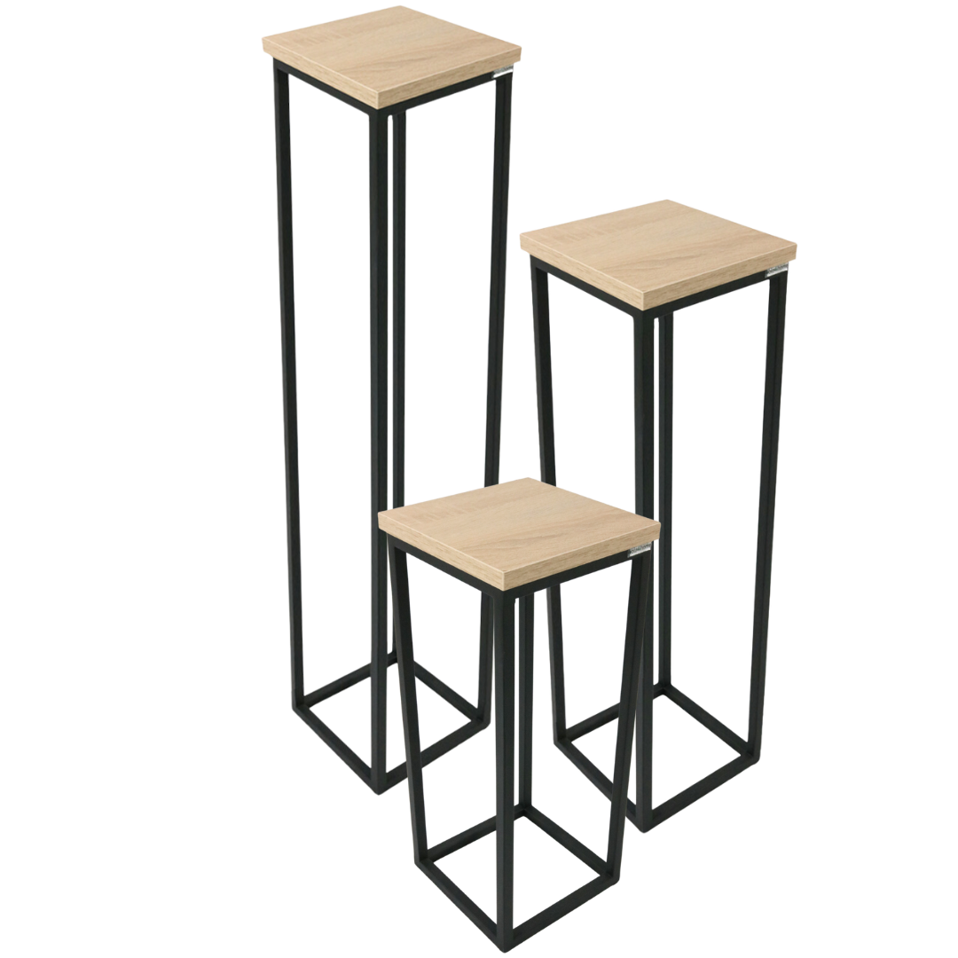 holz4home&reg; Blumenst&auml;nder aus MDF im Set | 3-tlg. SET 