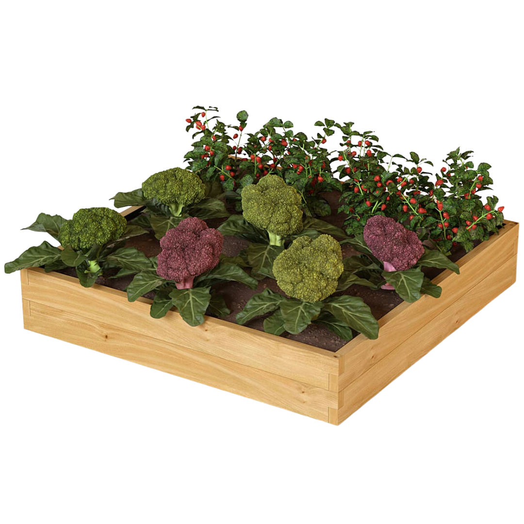 holz4home&reg; Hochbeet aus Holz mit Vlieseinlage und Metallstiften 