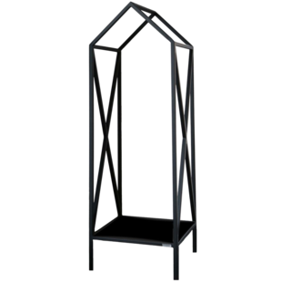 holz4home® Holzaufbewahrung in schwarz 