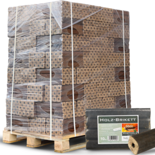 holz4home® Pini Kay Eichenbriketts 100% ohne Zusätze | Palette je 960 kg 
