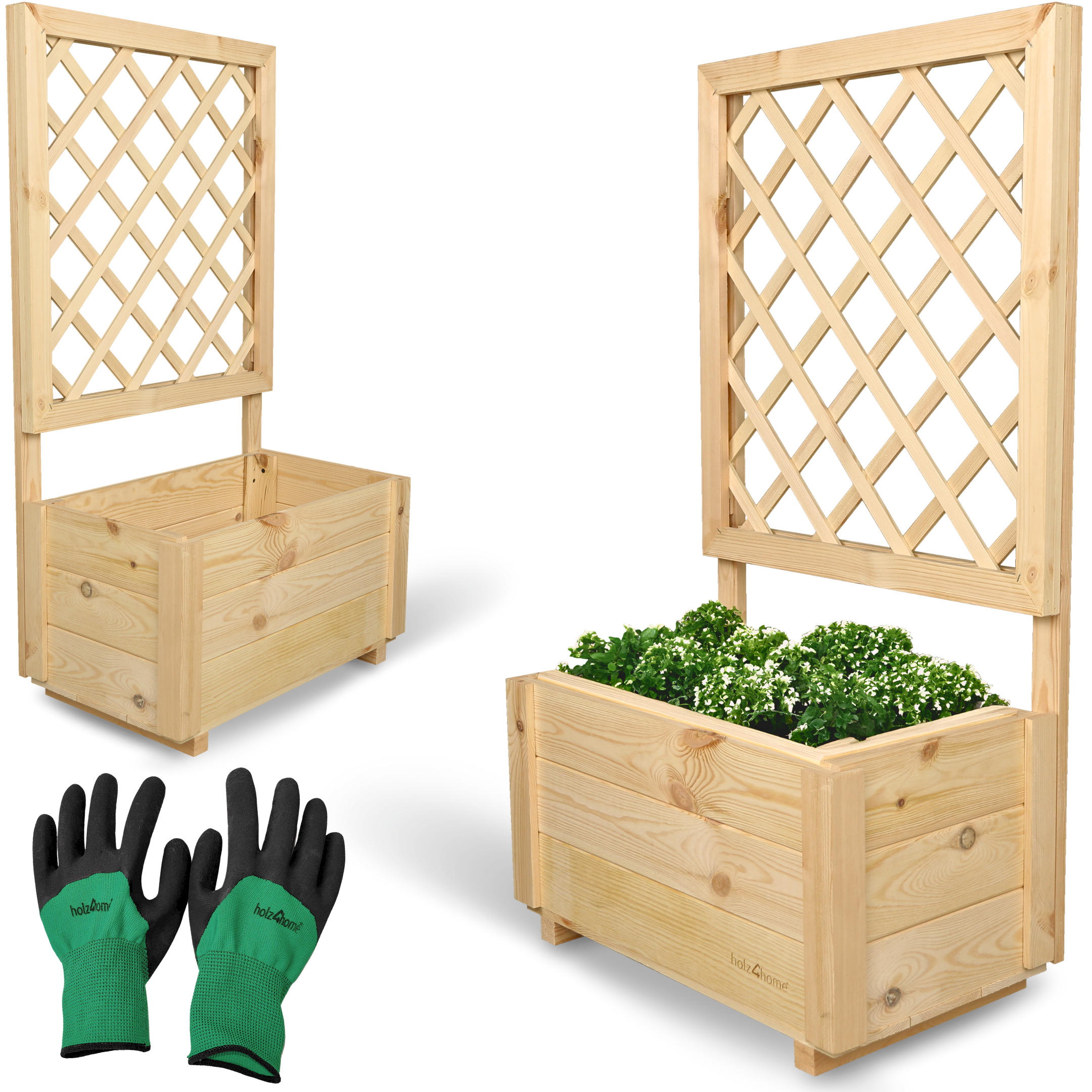 holz4home&reg; Pflanzkasten mit Rankgitter S | S 