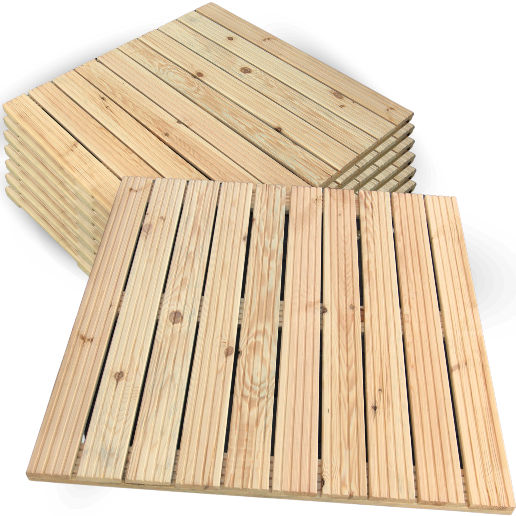 holz4home Holzfliese aus Kiefernholz 95 x 95 cm Image