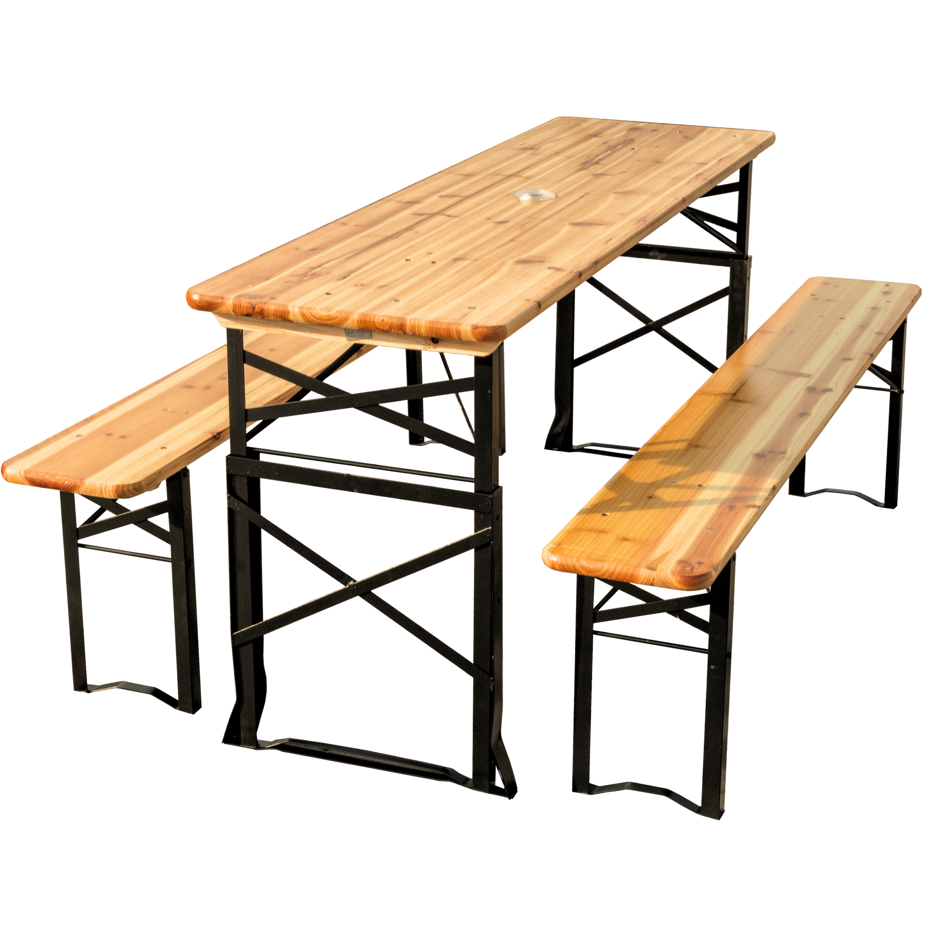 holz4home&reg; Bierzeltgarnitur - mehrteilig & klappbar | Hoehenverstellbar 