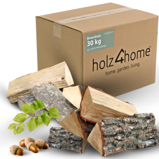 holz4home® Brennholz Mischholz 30kg im Karton 
