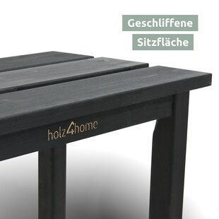 holz4home® Gartenbank aus Tannenholz | Schwarz 