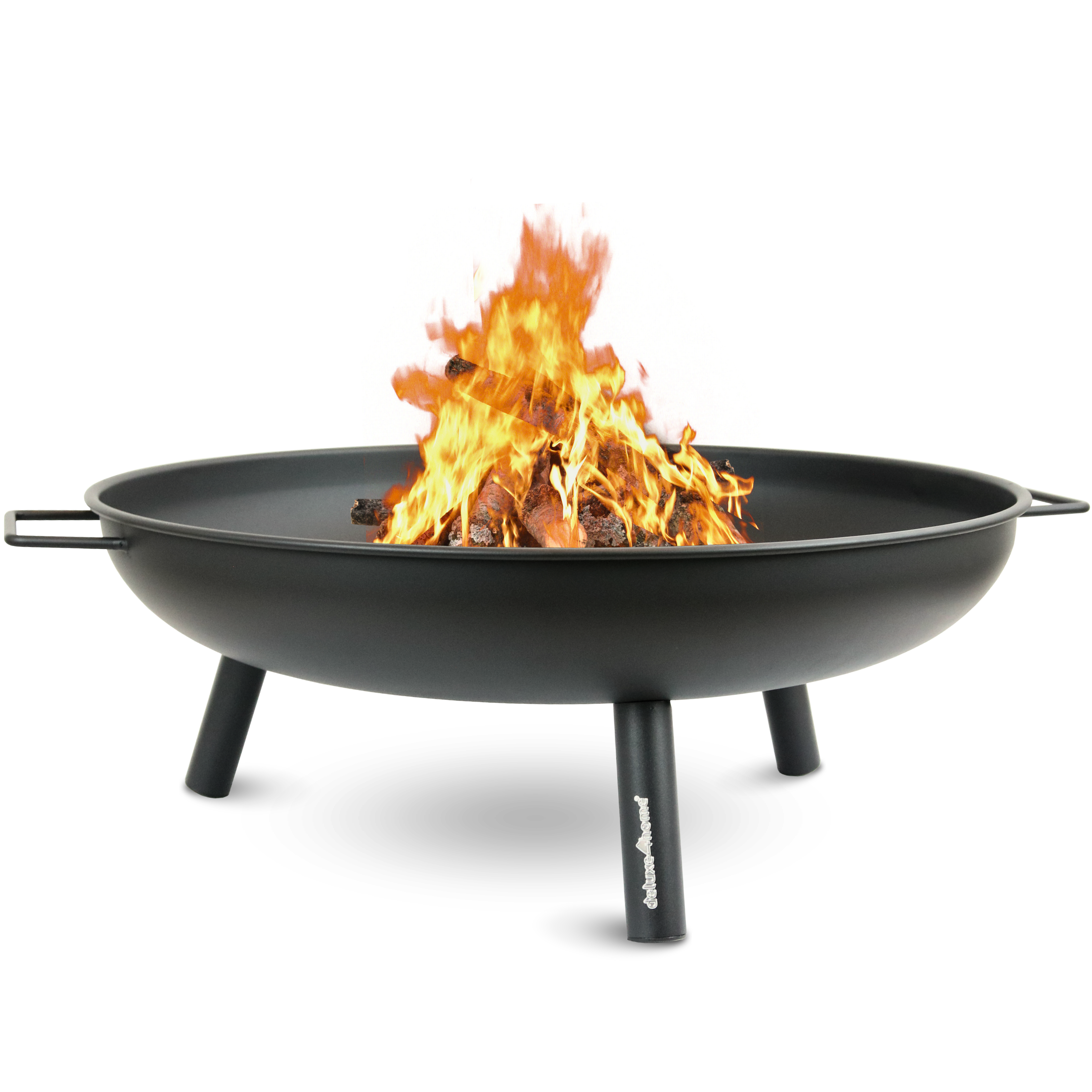deluxe4home&reg; Feuerschale mit drei Standf&uuml;&szlig;en, Durchmesser 58 cm, schwarz 