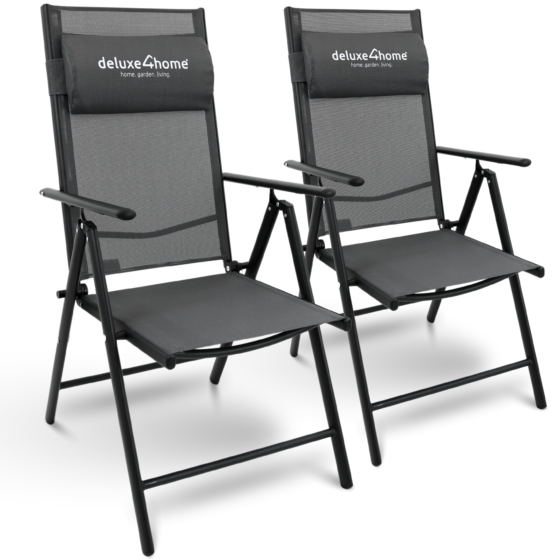 deluxe4home&reg; Gartenstuhl Klappstuhl mit 7-stufig verstellbarer R&uuml;ckenlehne 