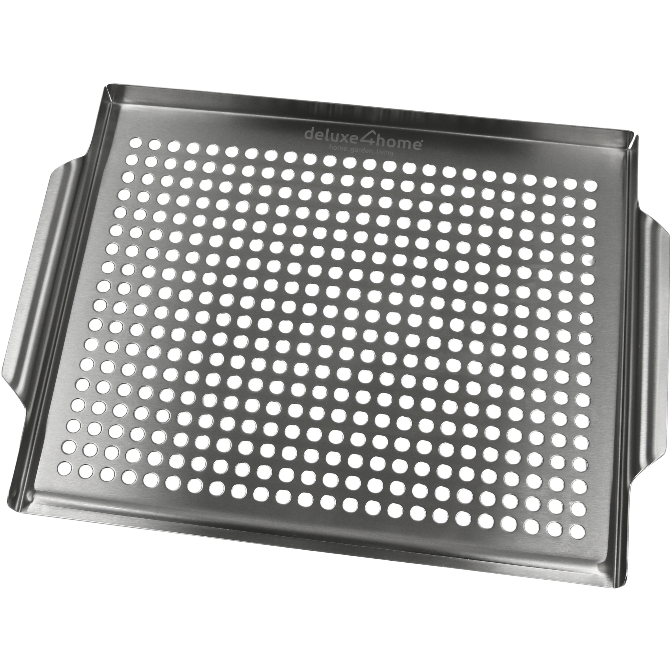 deluxe4home&reg; Grillschale Edelstahl 40x30 cm I geeignet f&uuml;r alle Grillarten, Sp&uuml;lmaschinengeeignet 