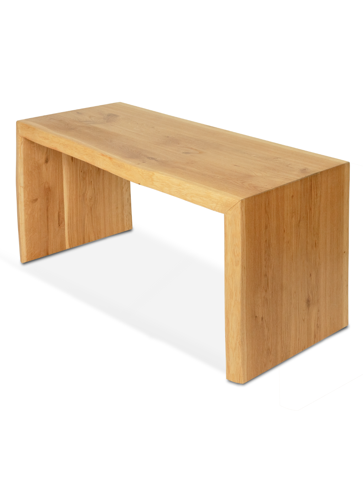 holz4home&reg; Massivholzbank aus Eiche mit Baumkante | M 